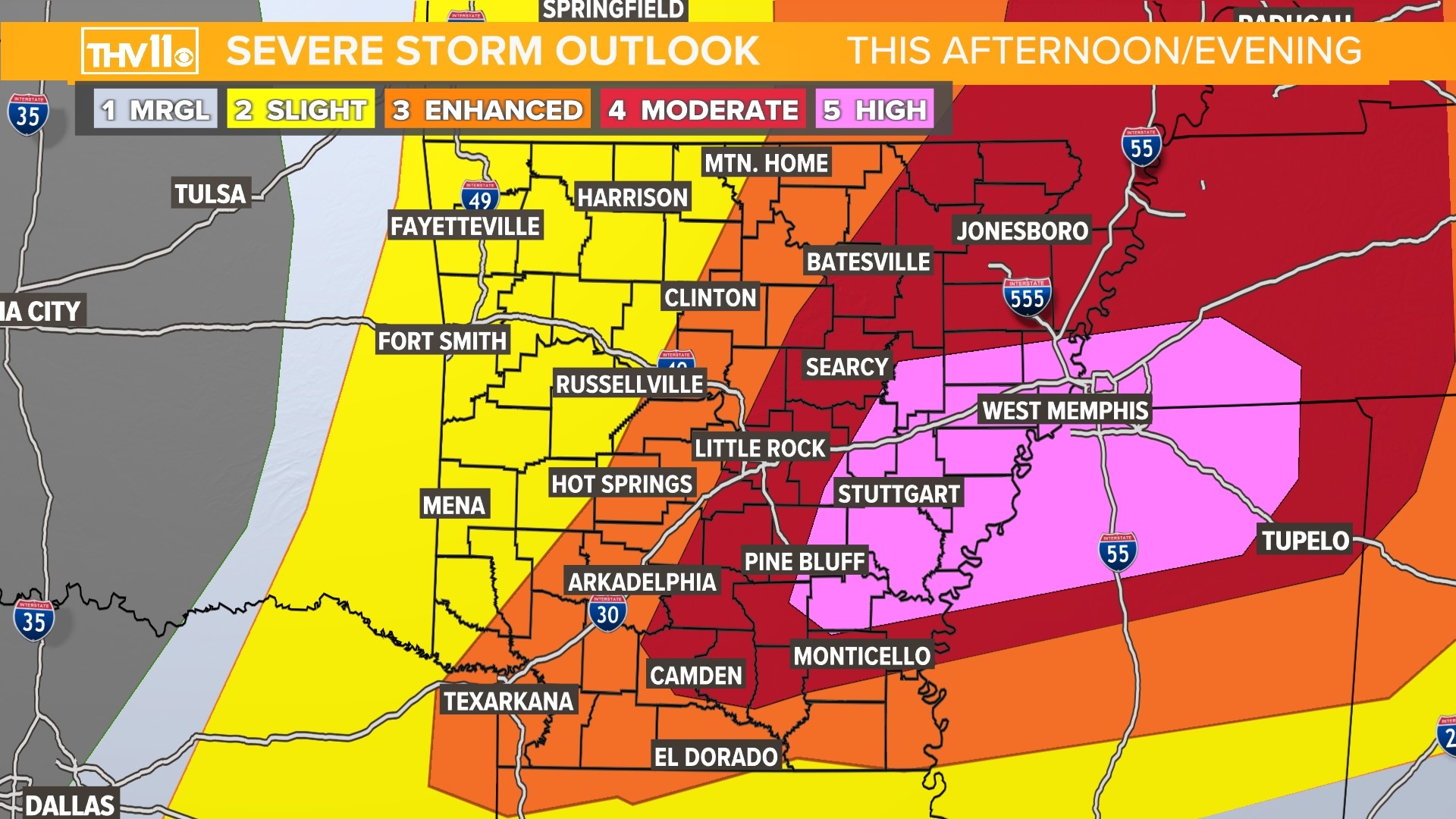 Severe Storms Expected In Arkansas Friday, What To Know | Thv11.com