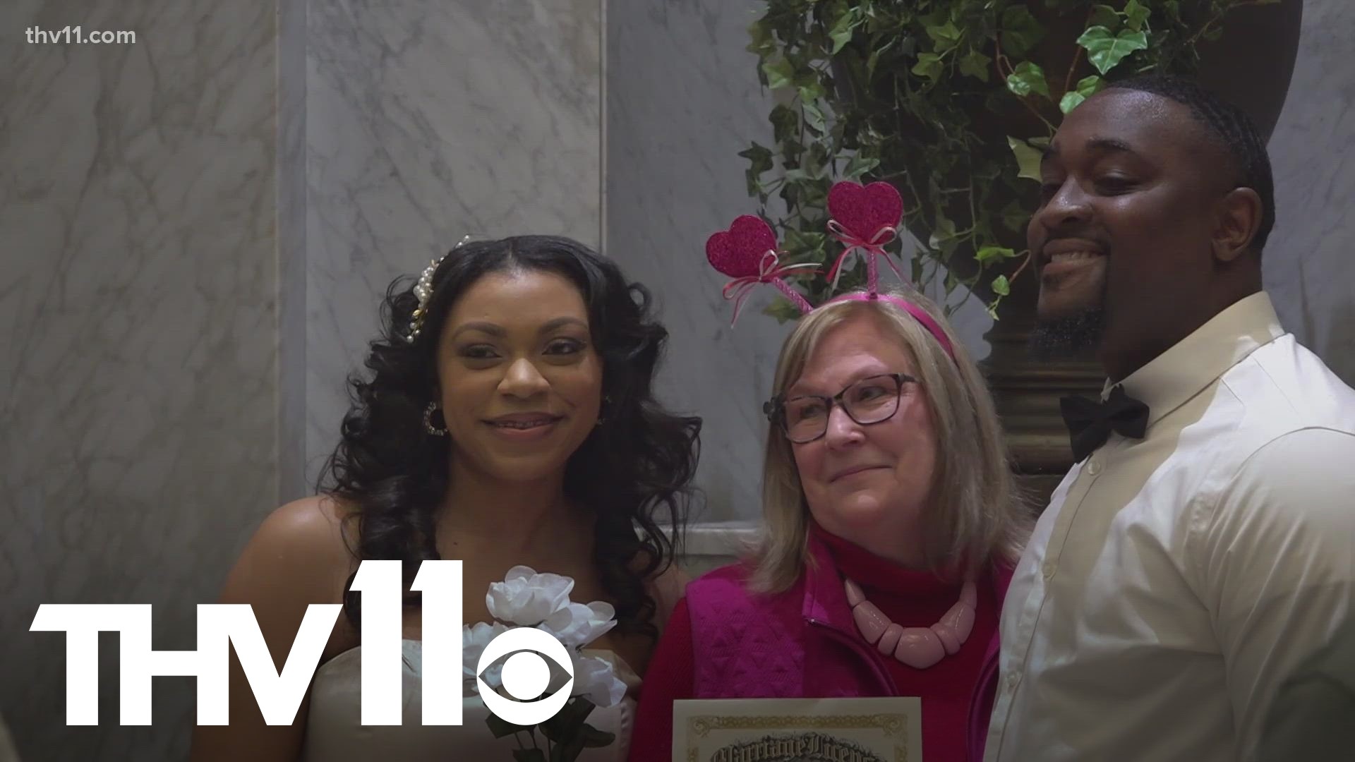 Two couples tied the knot at the Pulaski County Courthouse, cementing their love on Cupid’s favorite holiday.