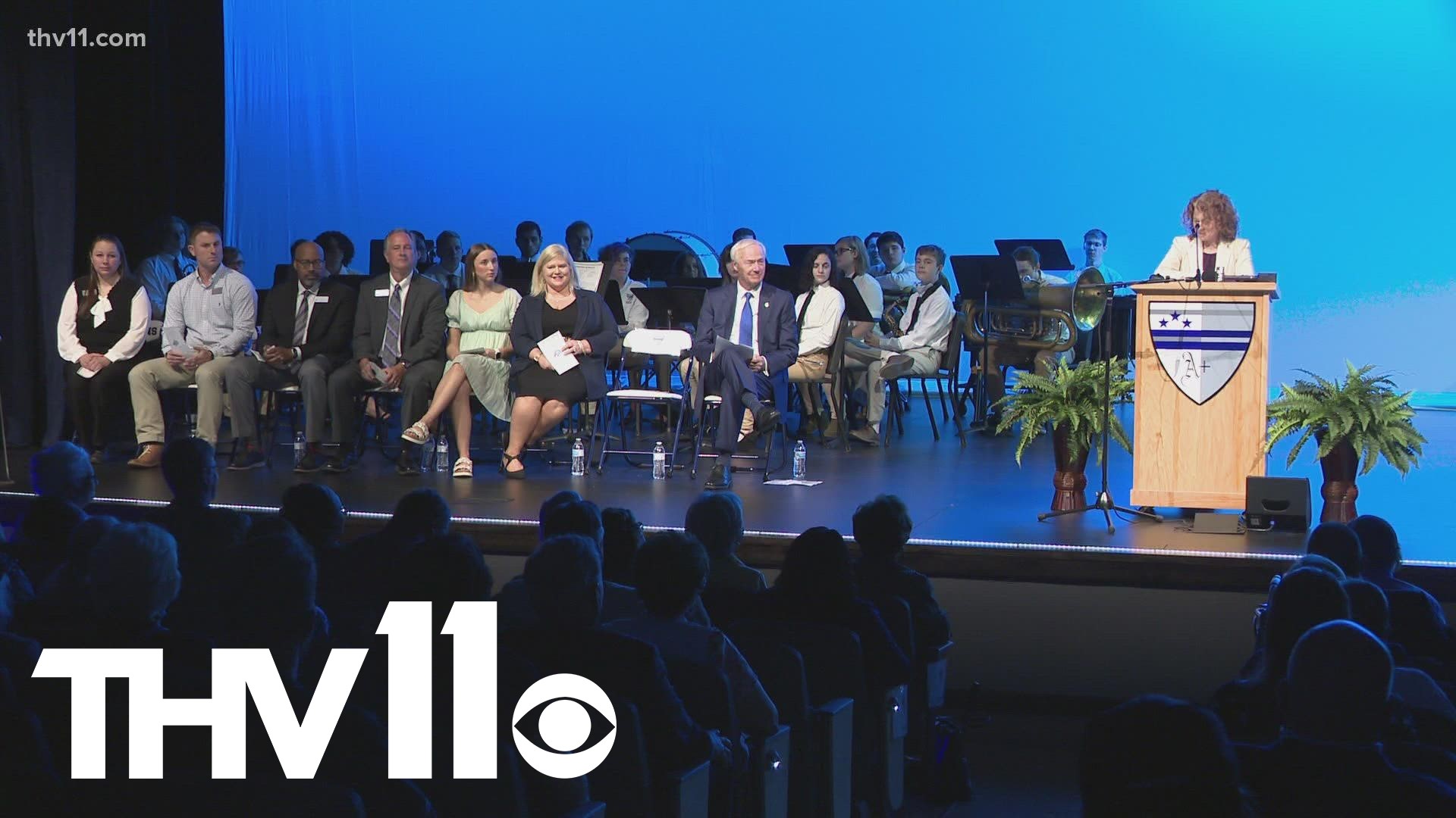 State and local leaders stopped in Maumelle to celebrate the grand opening of the state's new $35 million dollar charter school.