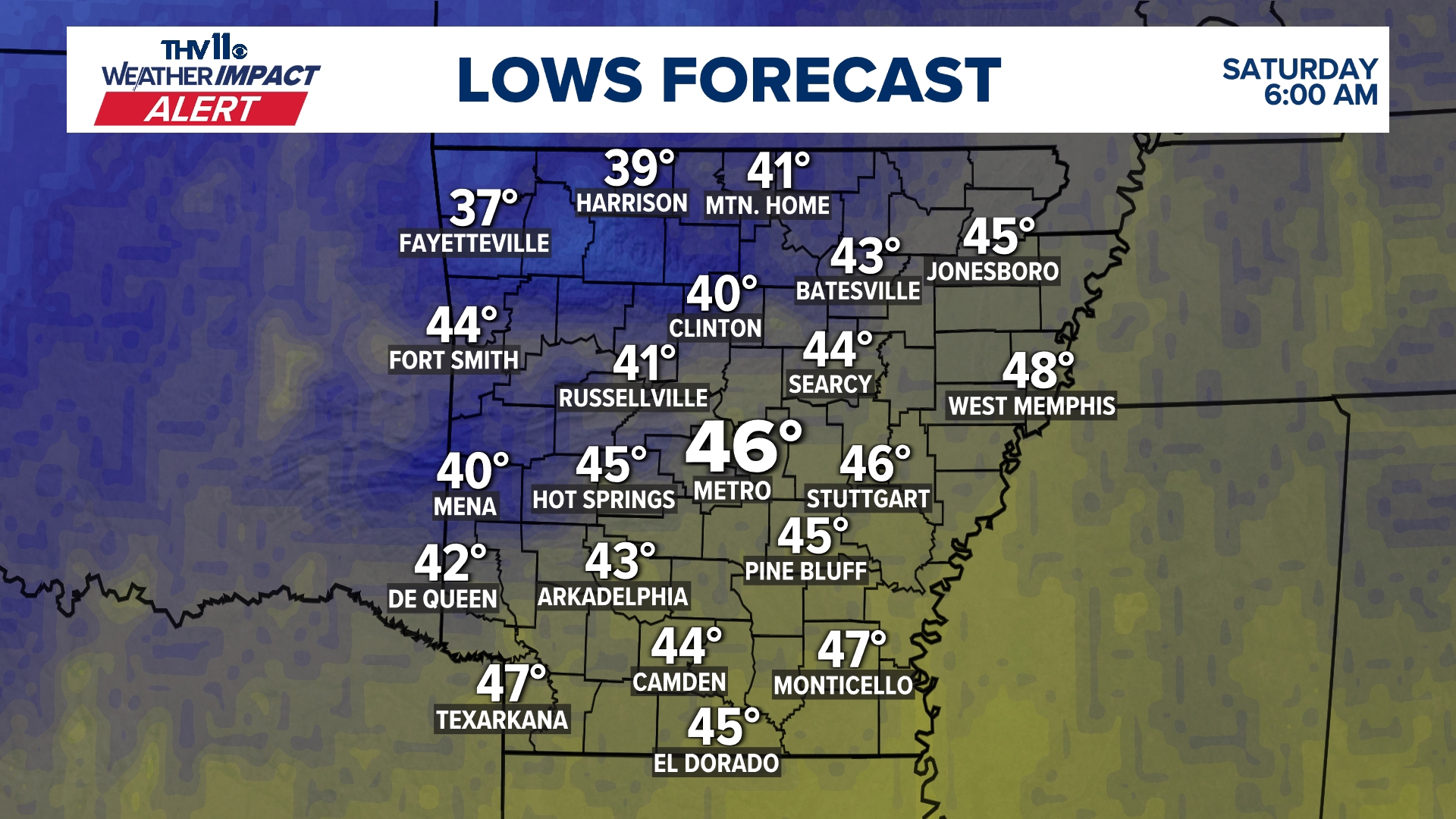 A strong cold front will bring in coolest air of the season, but also ...