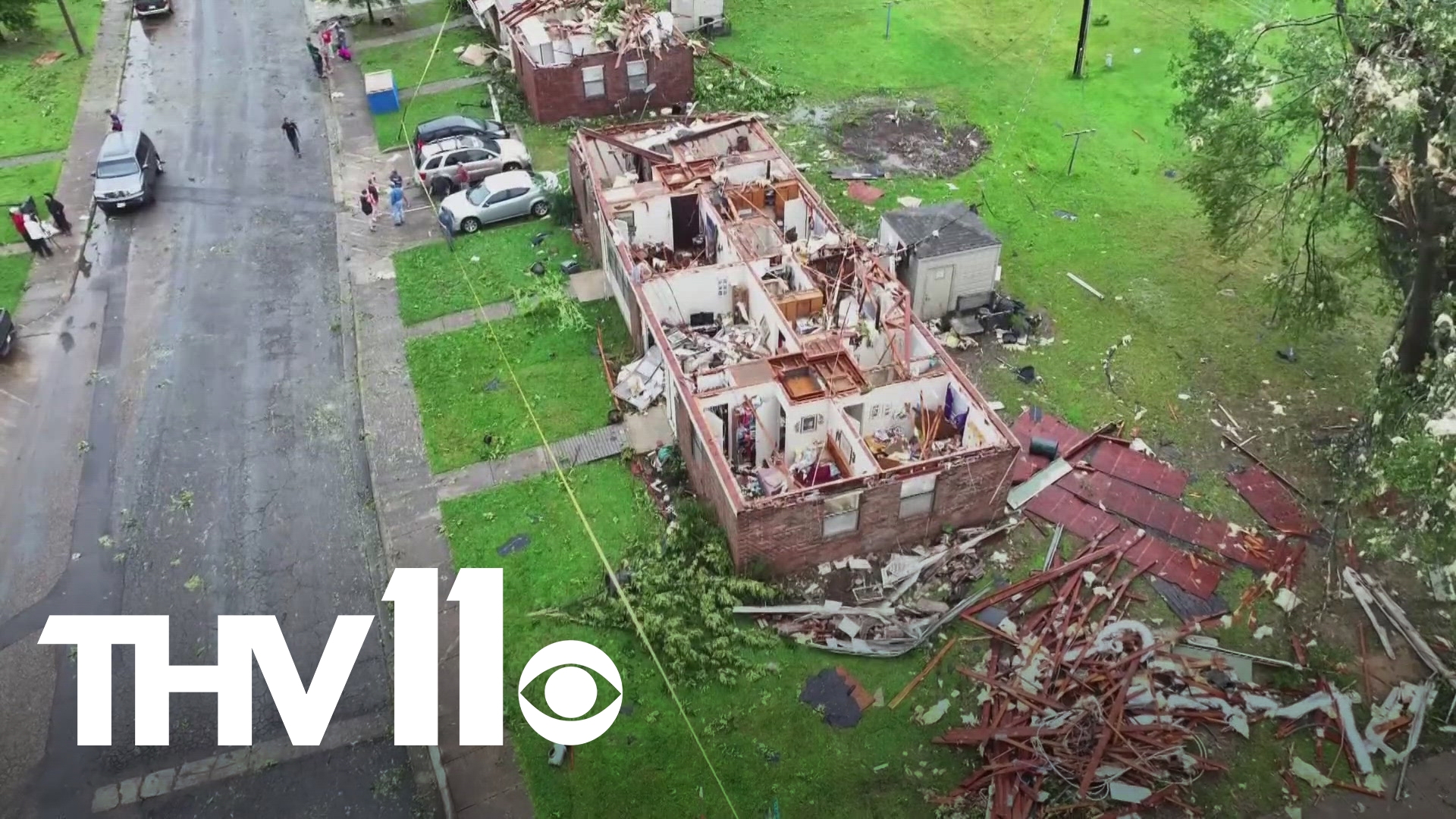 A neighborhood in Van Buren is cleaning up after they were hit by what appears to be a radar indicated tornado that touched down in the area.