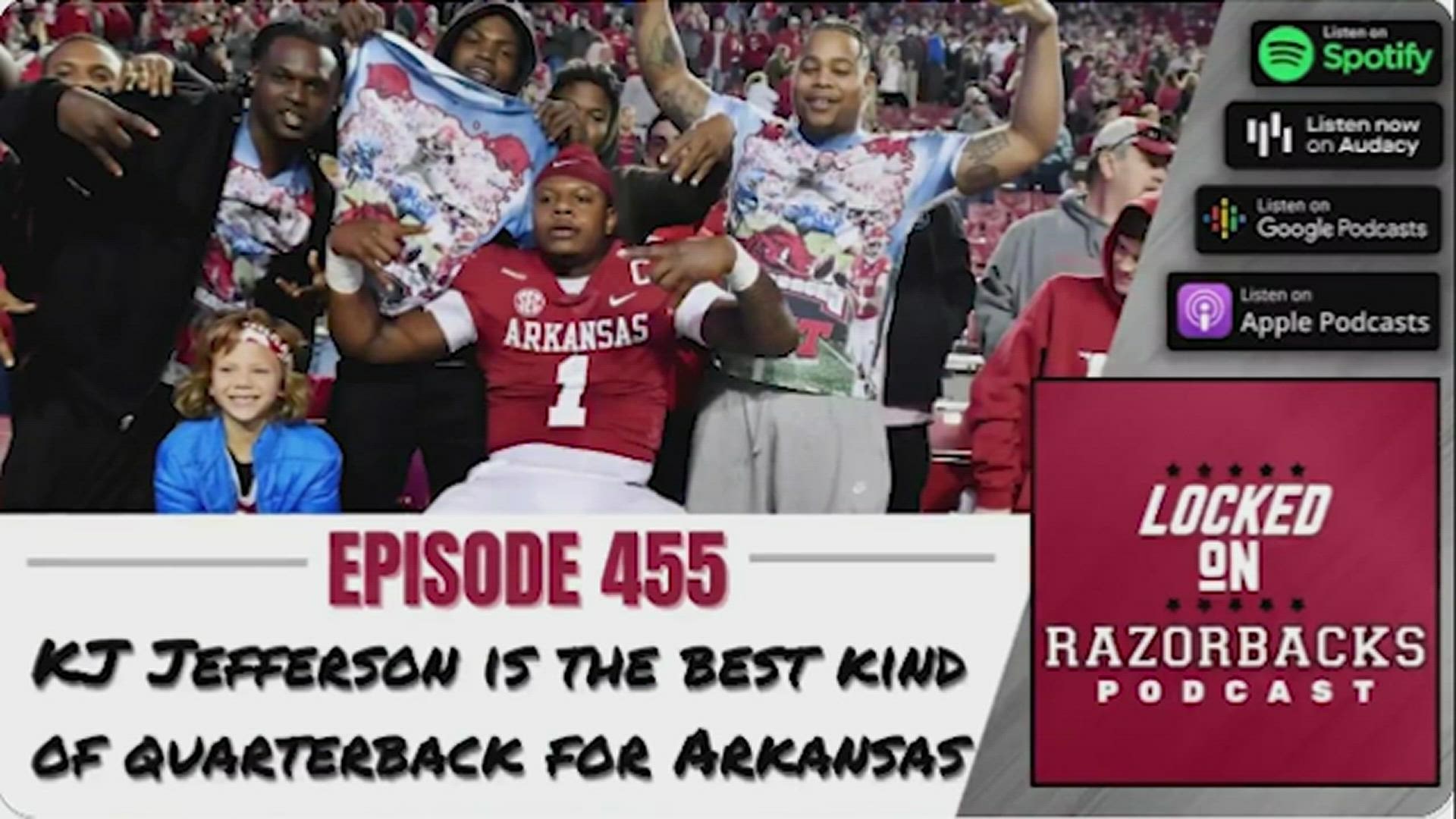 KJ Jefferson is the best kind of quarterback for Arkansas and this unlikely group gave the Razorbacks the win over Mississippi State. All that & more on episode 455.