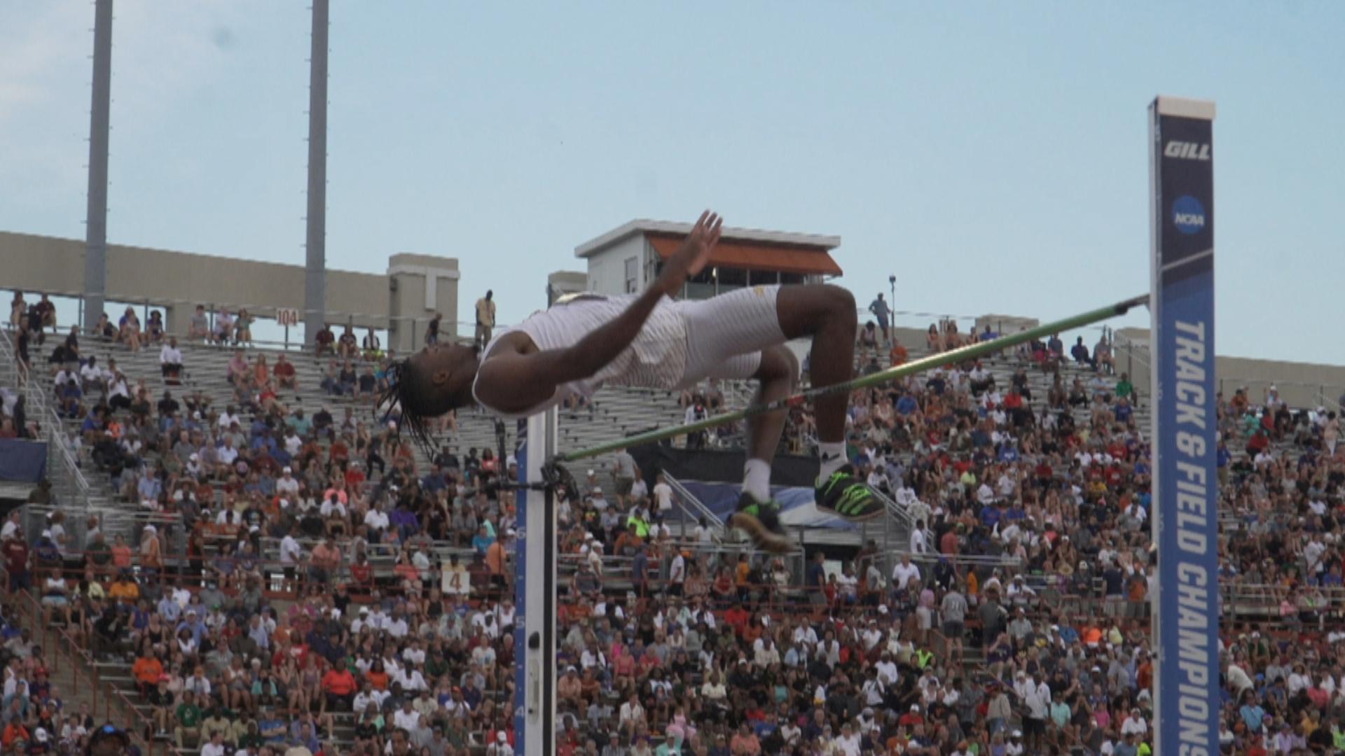 Caleb Snowden will hope to win gold for the Golden Lions this week in the high jump at the NCAA championships