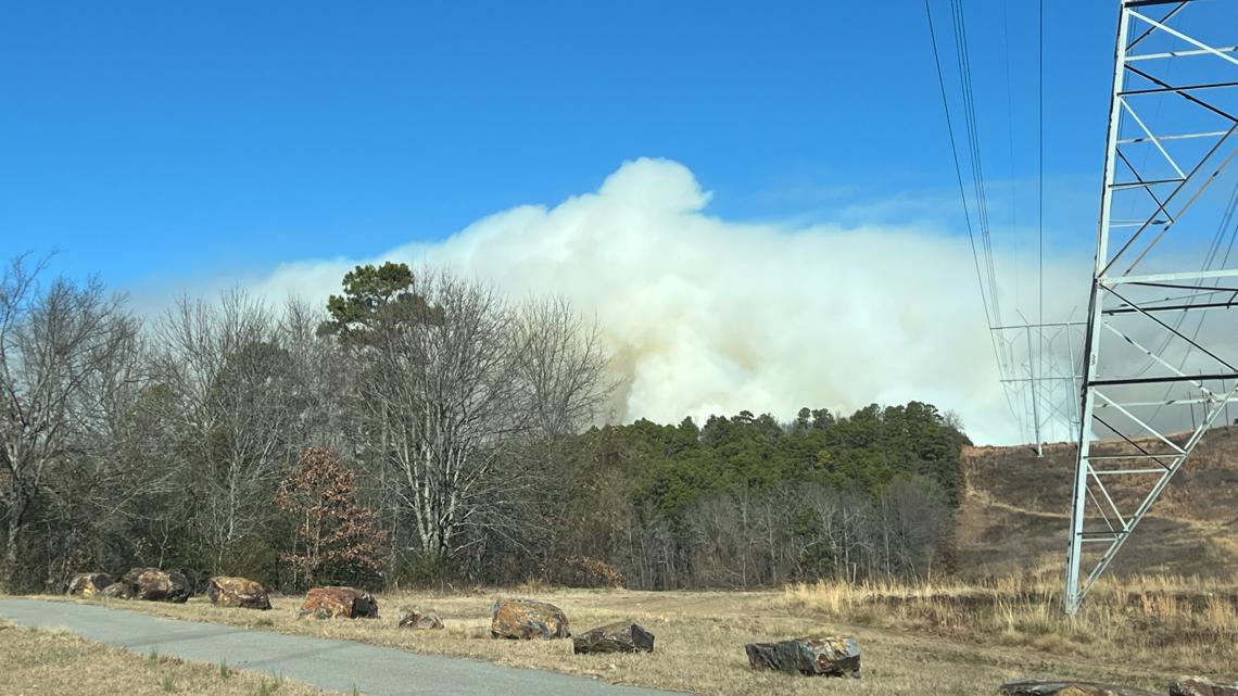 Prescribed burn underway at Pinnacle Mountain State Park