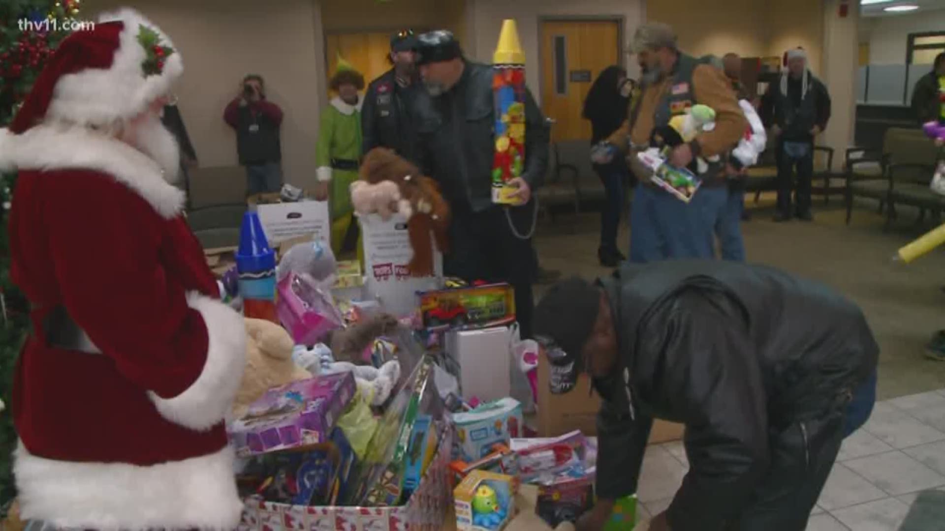 They all collected toys that will be passed out to children at Conway Regional Health System throughout the year, but especially to kids who will spend the holidays there.