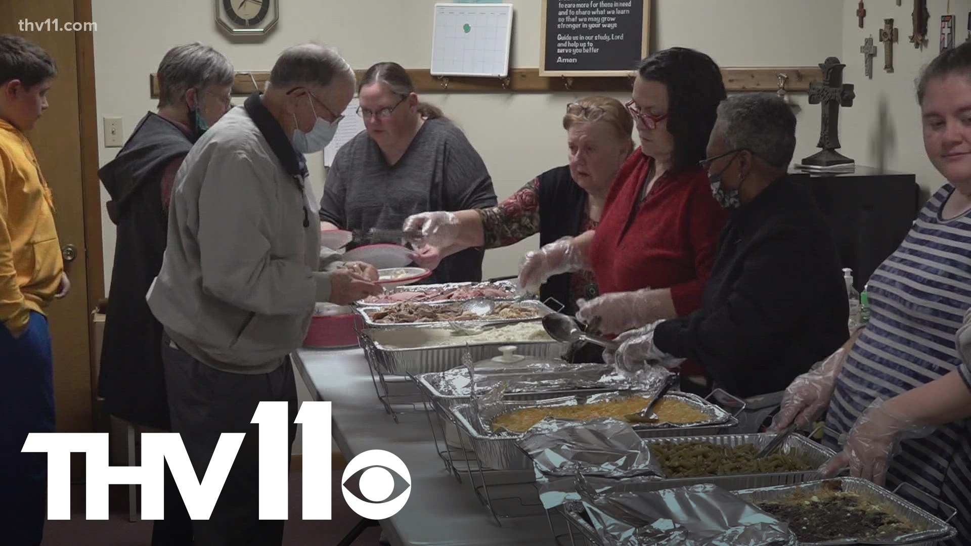 Shena Maxwell and the "Gravel Ridge Hunger Helpers" fired up the stove to feed those around the area ahead of Christmas Day.