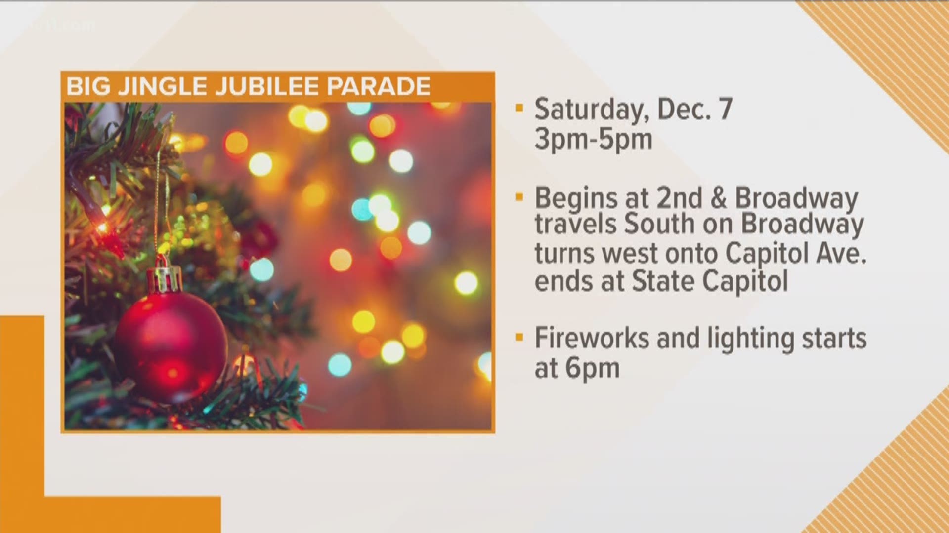We're really heading into the Christmas season. Little Rock is having its Big Jingle Jubilee Holiday parade tomorrow afternoon.