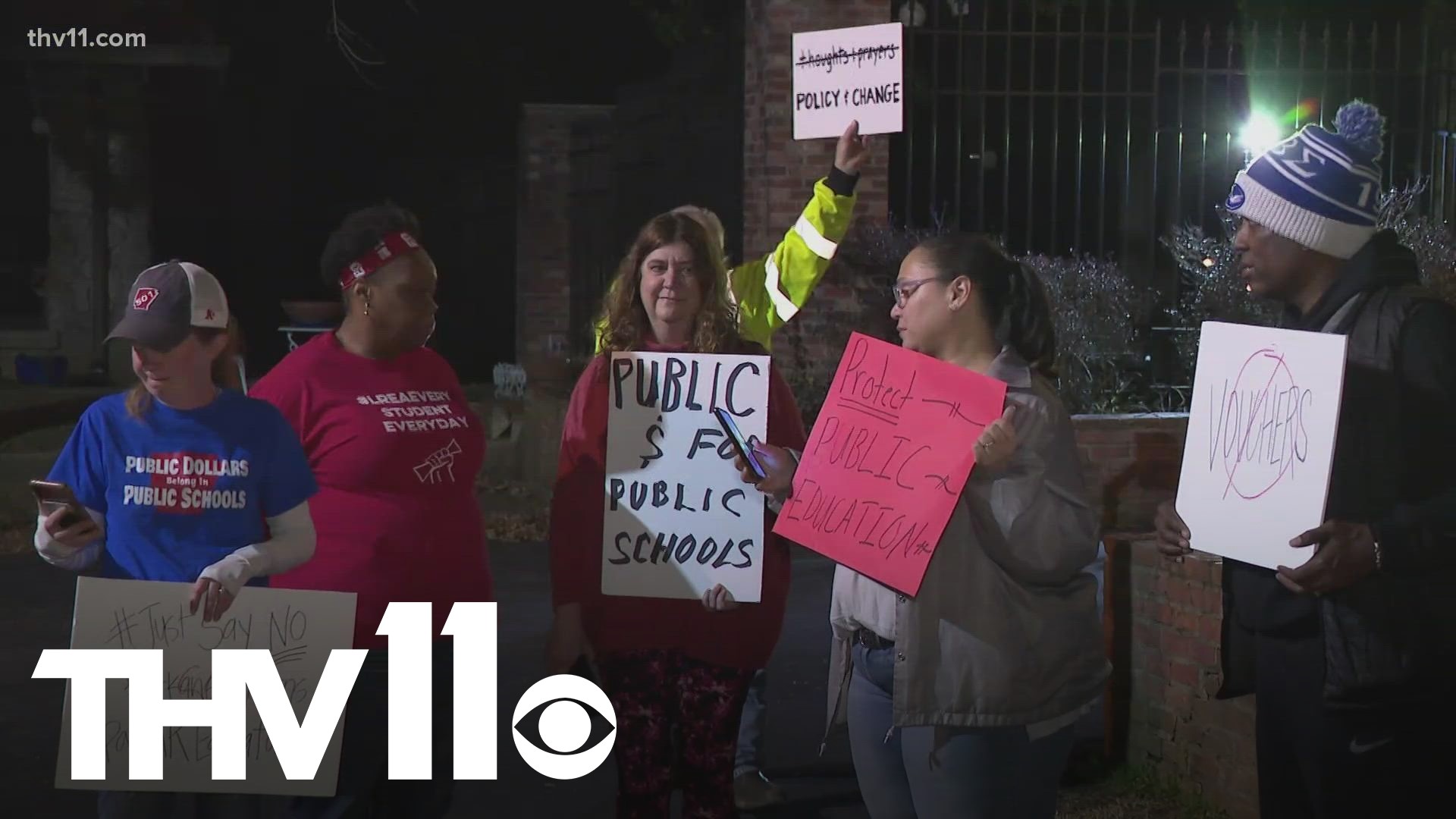 Protesters Gather At Governors Mansion For Learns Act