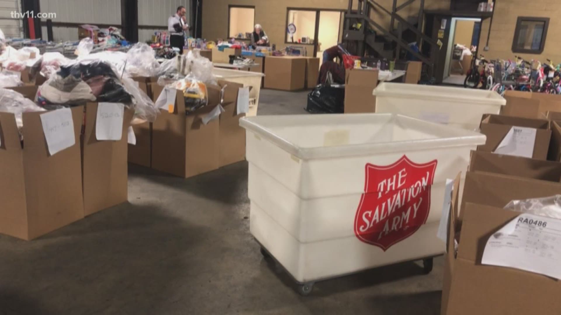 The Salvation Army begins handing out presents to thousands of kids tomorrow, but it's scrambling to purchase them, because donations came up well short of the goal.