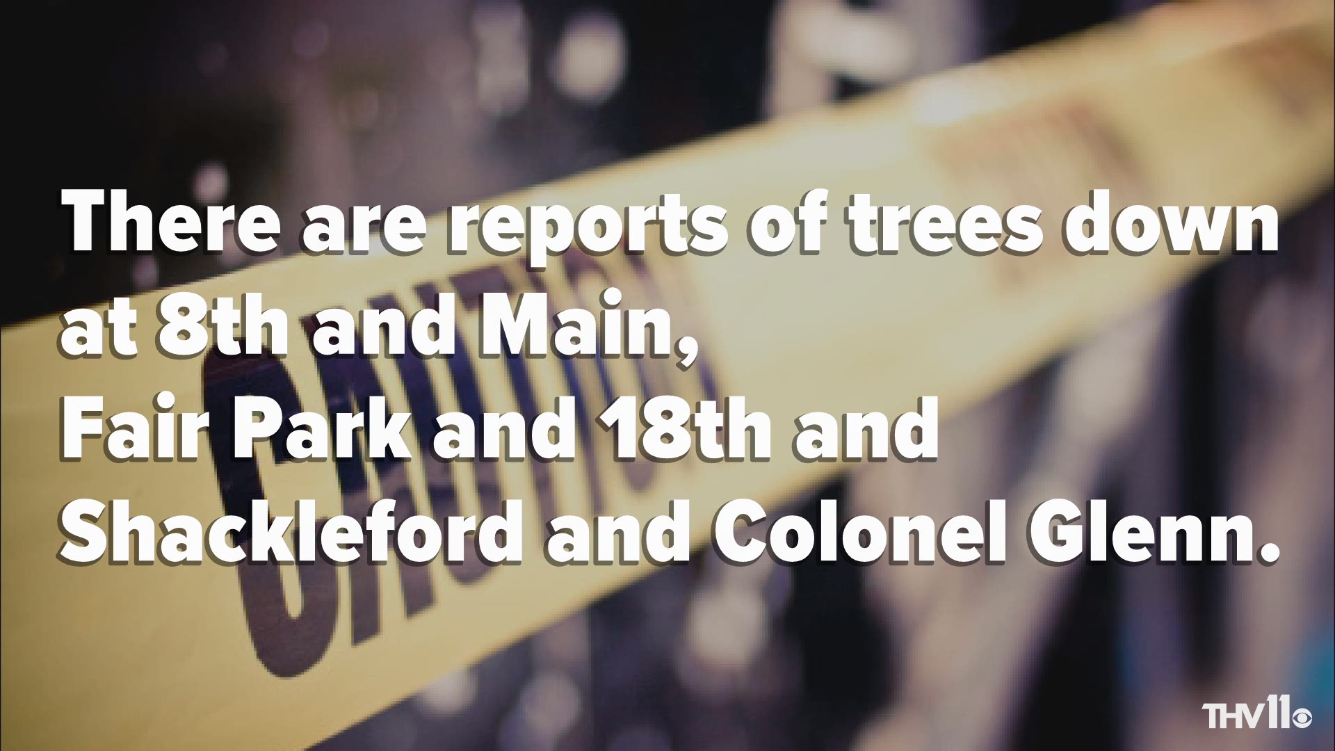 Multiple trees are reported down in the Little Rock area.