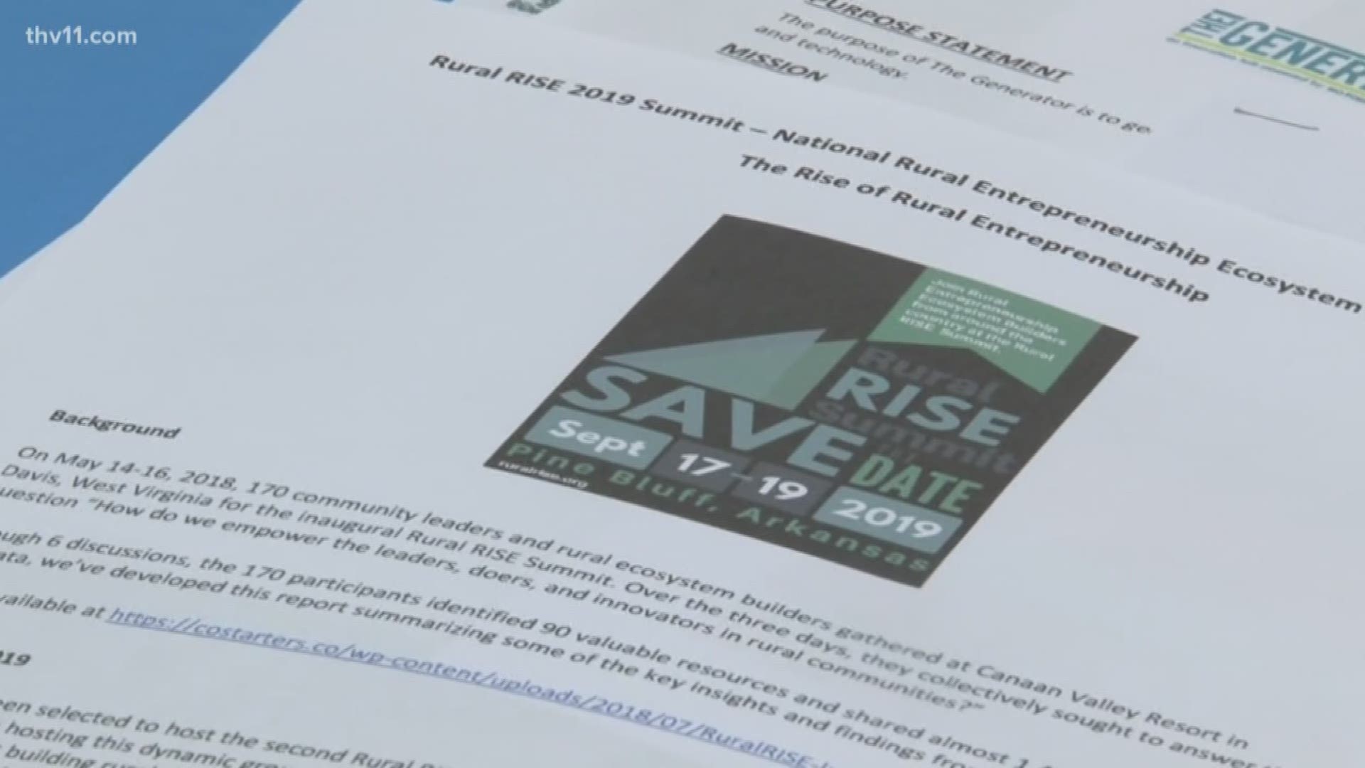 Pine Bluff will host the Rural Rise Summit next week. People from across the country will talk about how they can make rural areas better for entrepreneurs.