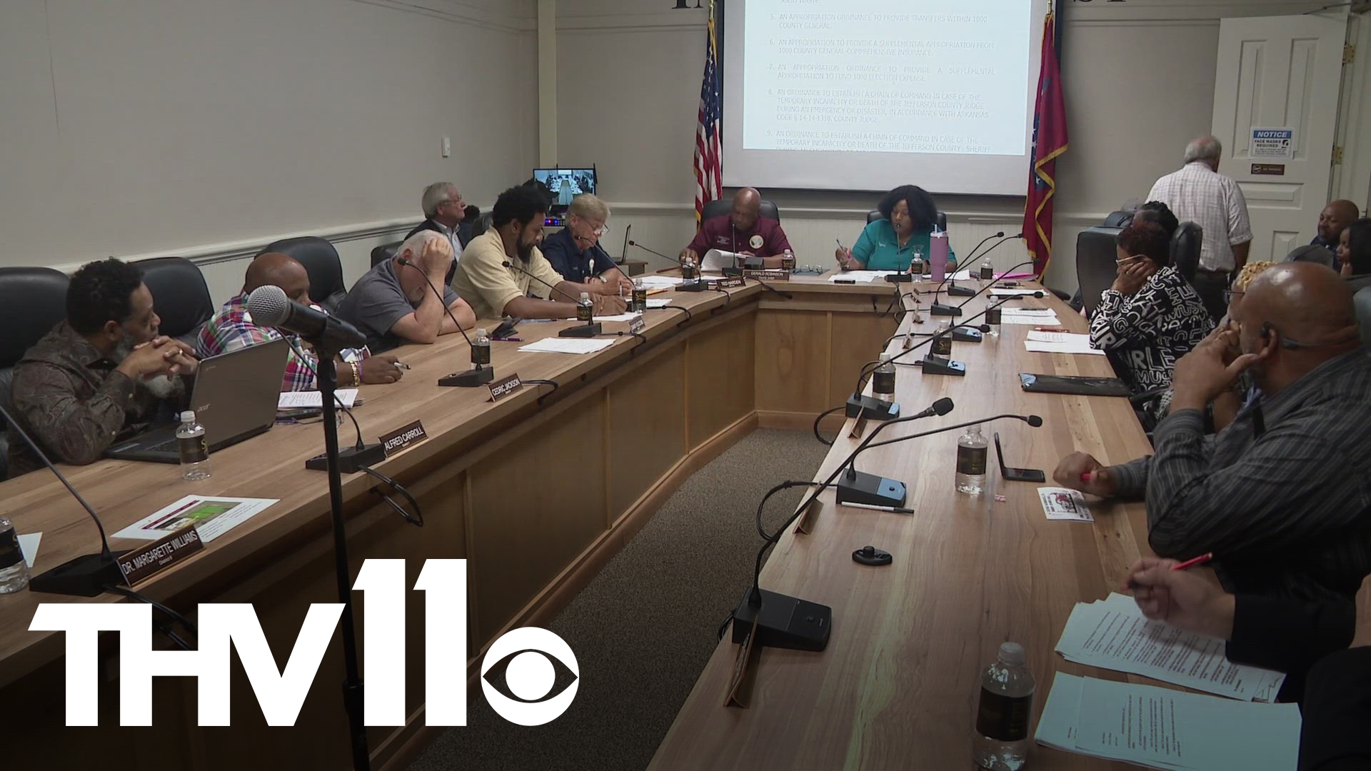 During the Jefferson County quorum court meeting held on Monday, officials voted against money to fix roads.