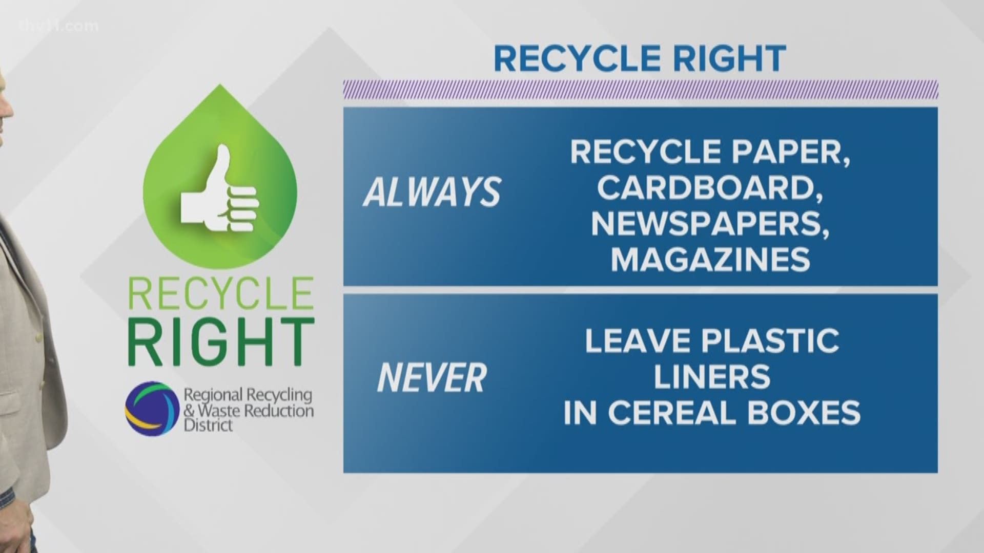 Chief Meteorologist Ed Buckner has your Recycle Right tip of the week for week seven.