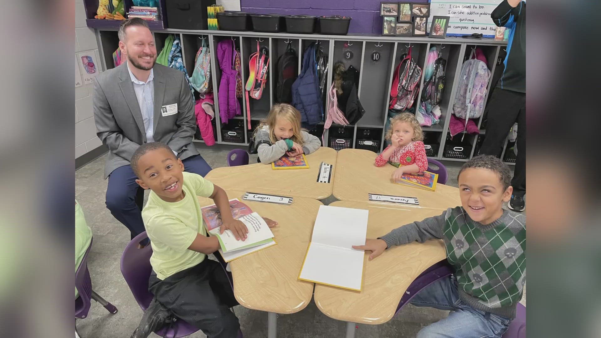 Craig O’Neill’s Reading Roadtrip continued at Indian Hills Elementary in North Little Rock, where students were given the book “I Like Me.”