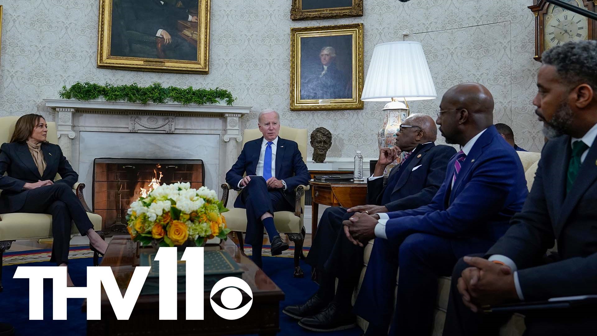 The president met with members of the Congressional Black Caucus to discuss how to address the issue of policing in America following the death of Tyre Nichols.