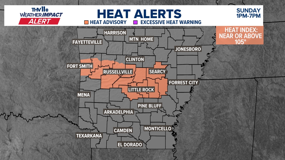 Heat & humidity to make temperatures feel like 100 or higher on Sunday ...