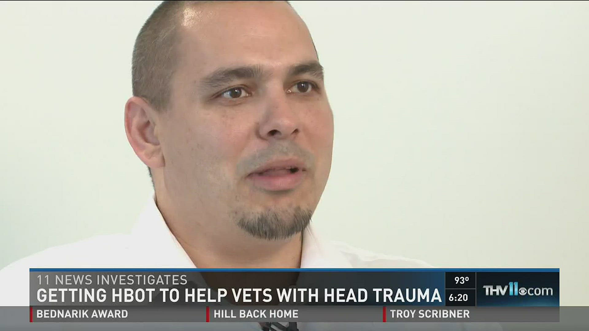 Hyperbaric oxygen treatment helps military man with head injuries