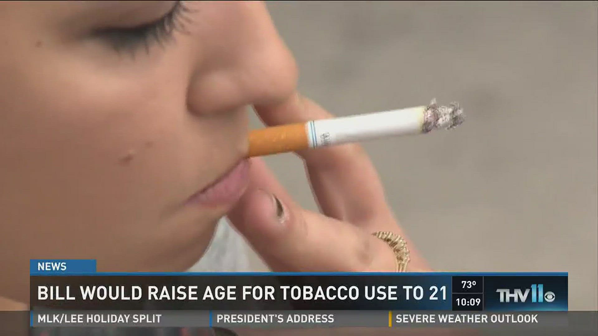 Bill would raise age for tobacco use to 21