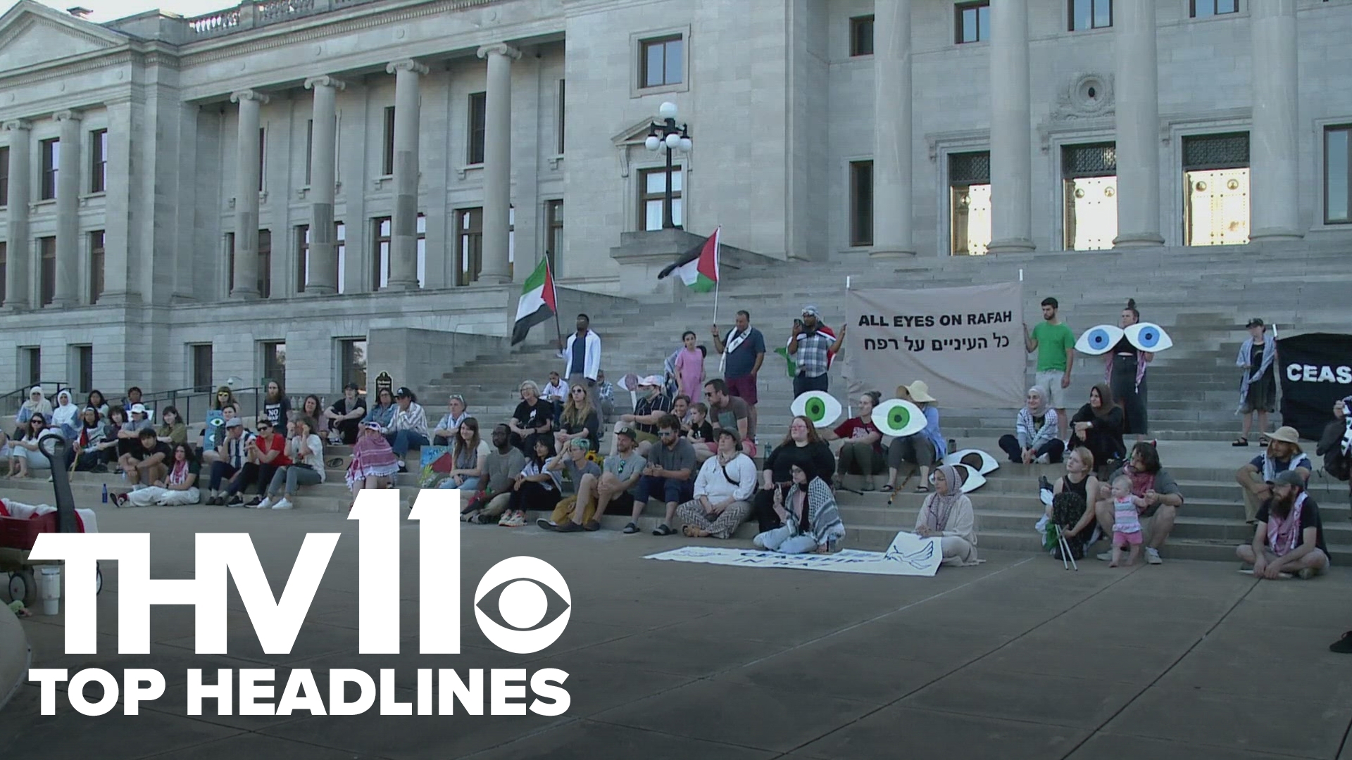 Jurnee Taylor delivers Arkansas's top news stories for May 28, 2024, including how people protested the war in Gaza while on the steps of the Arkansas State Capitol.