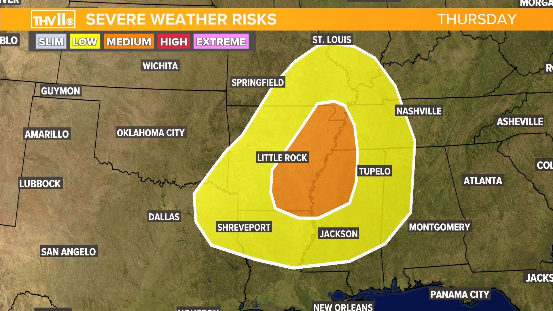 Severe weather likely in Arkansas this week