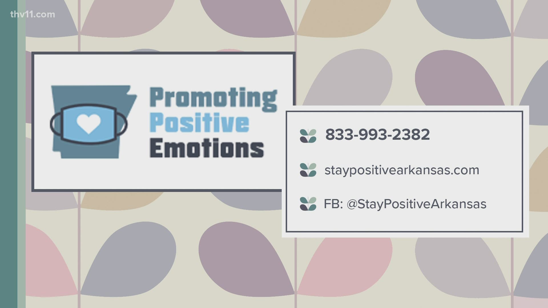 The Stay Positive Arkansas Promoting Positive Emotions Program (PPE) is a free confidential crisis counseling program for anyone in Arkansas.