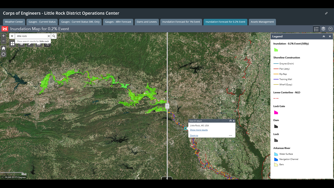 Corps of Engineers tool predicts flooding areas | thv11.com