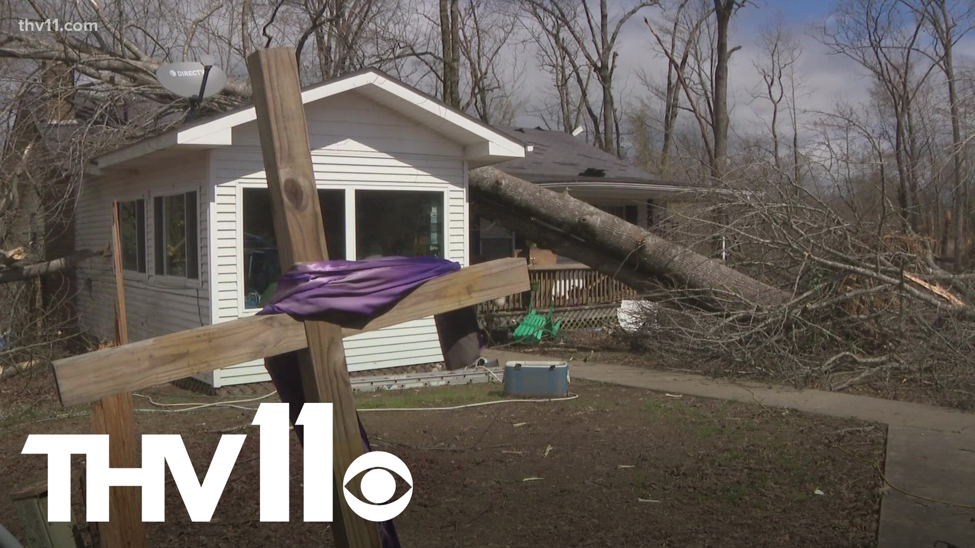 Gov. Sarah Huckabee Sanders issued an executive order for communities like Kirby, declaring areas that were hit by this week's storm to be disaster areas.