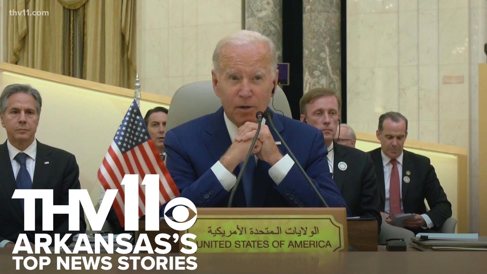 Your top news stories in Arkansas for July 16, 2022, including abortion rights and details from Biden's trip to the Middle East.