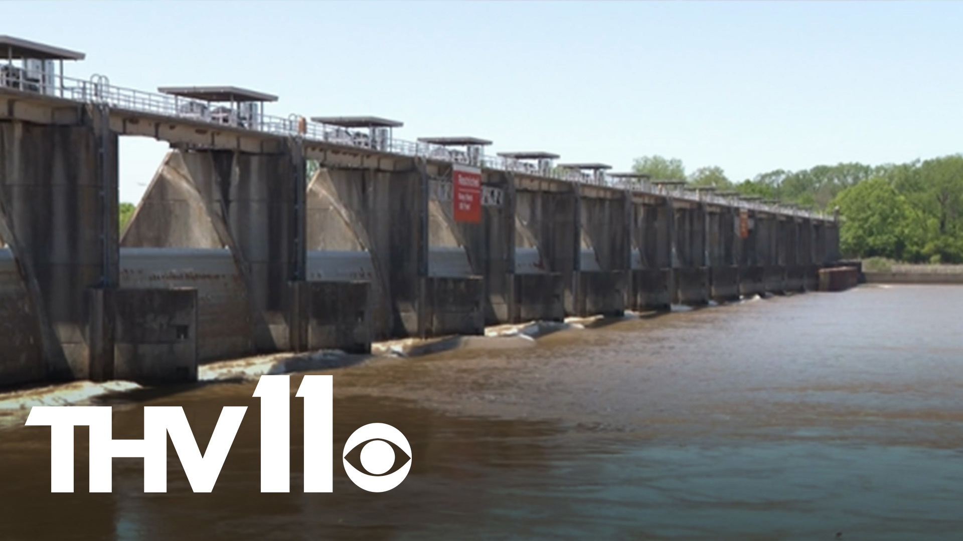 The U.S. Army Corps of Engineers is monitoring Terry Lock and Dam on the Arkansas River after a barge tipped on its side and slammed into the dam.