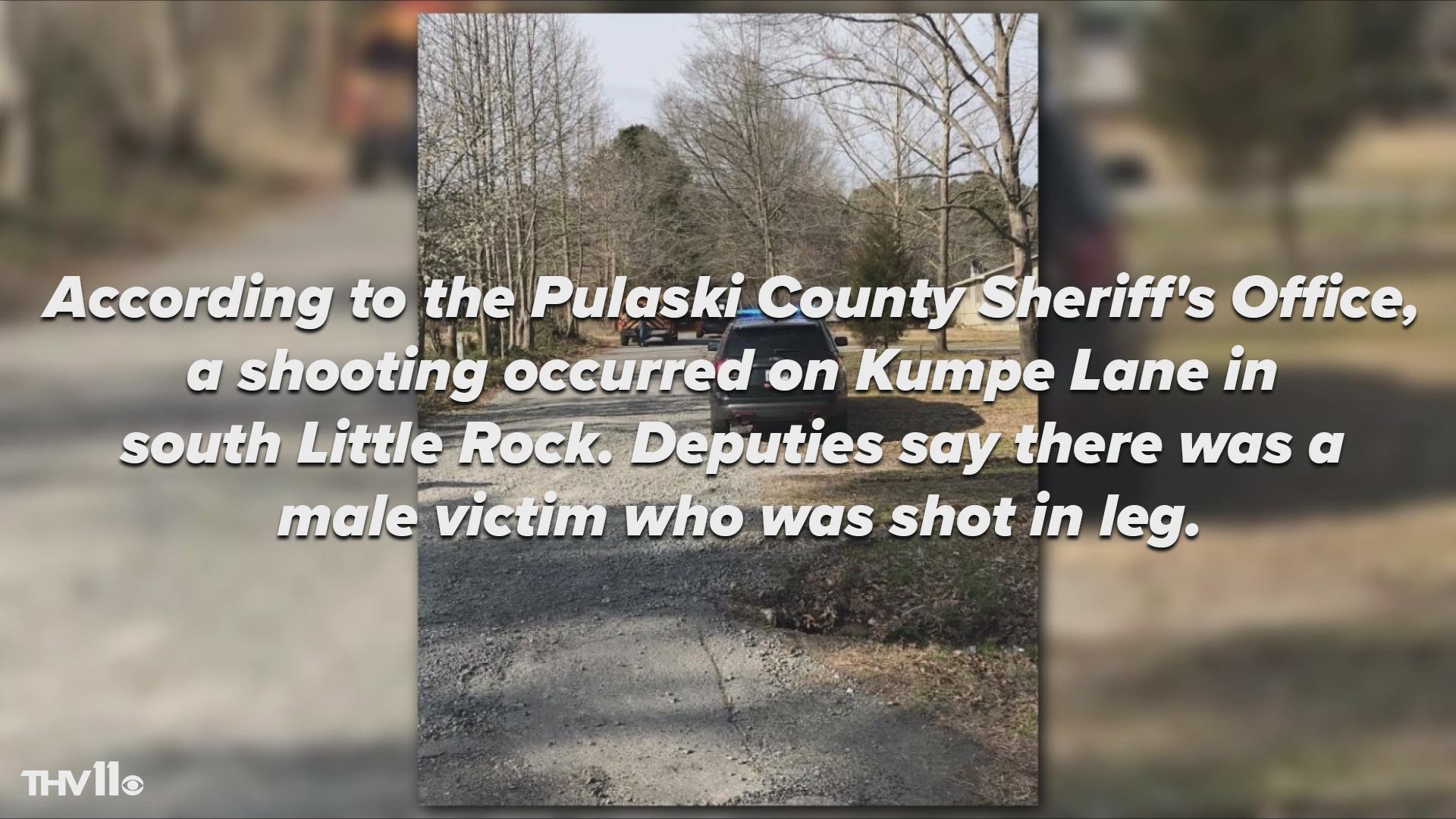 Male victim shot in leg on Kumpe Lane in south Little Rock, deputies searching for suspect