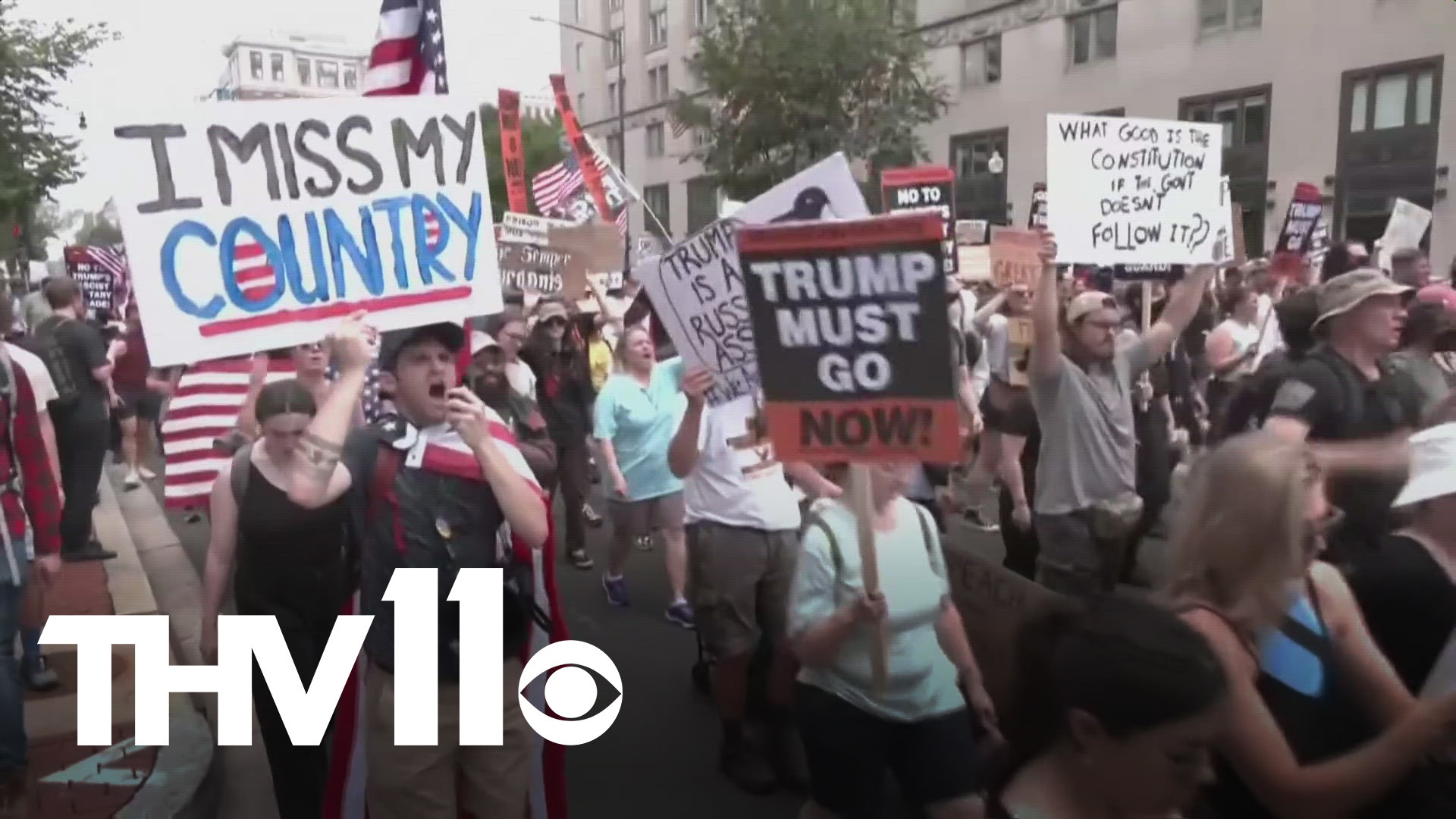 Tamer Knight presents Arkansas's top news stories for June 14, 2025, including details on the nationwide 'No Kings' protests.