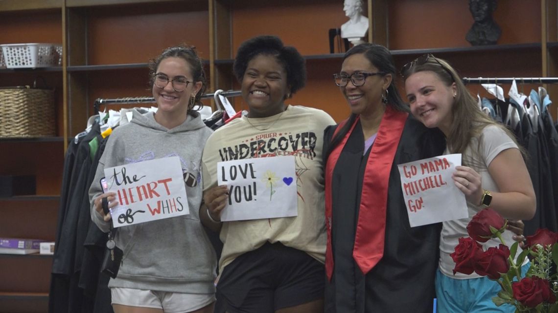 White Hall High School secretary celebrates earning college degree ...