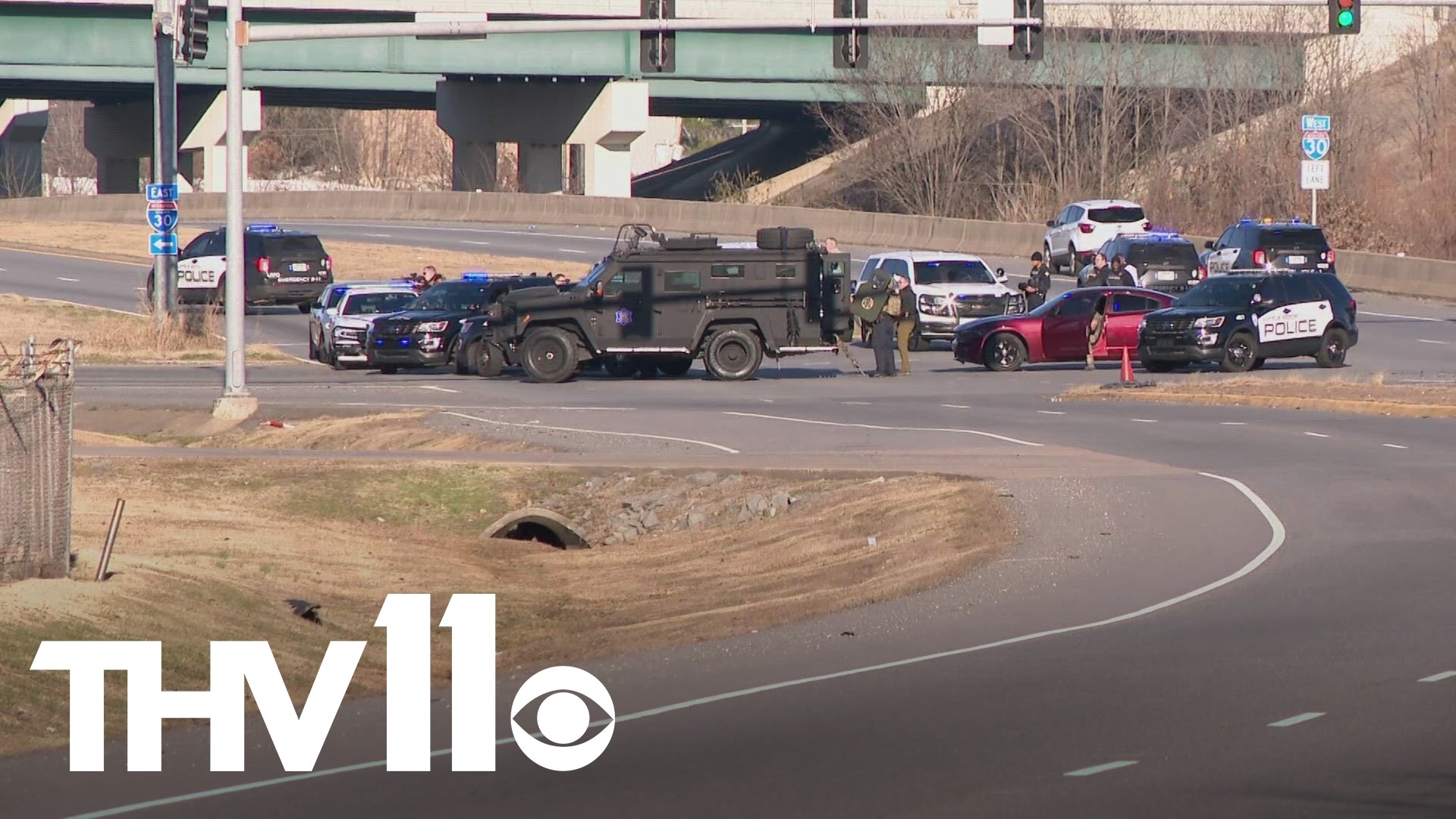 A man wanted by U-S Marshals is dead after leading police on a high-speed chase from Benton to Little Rock.