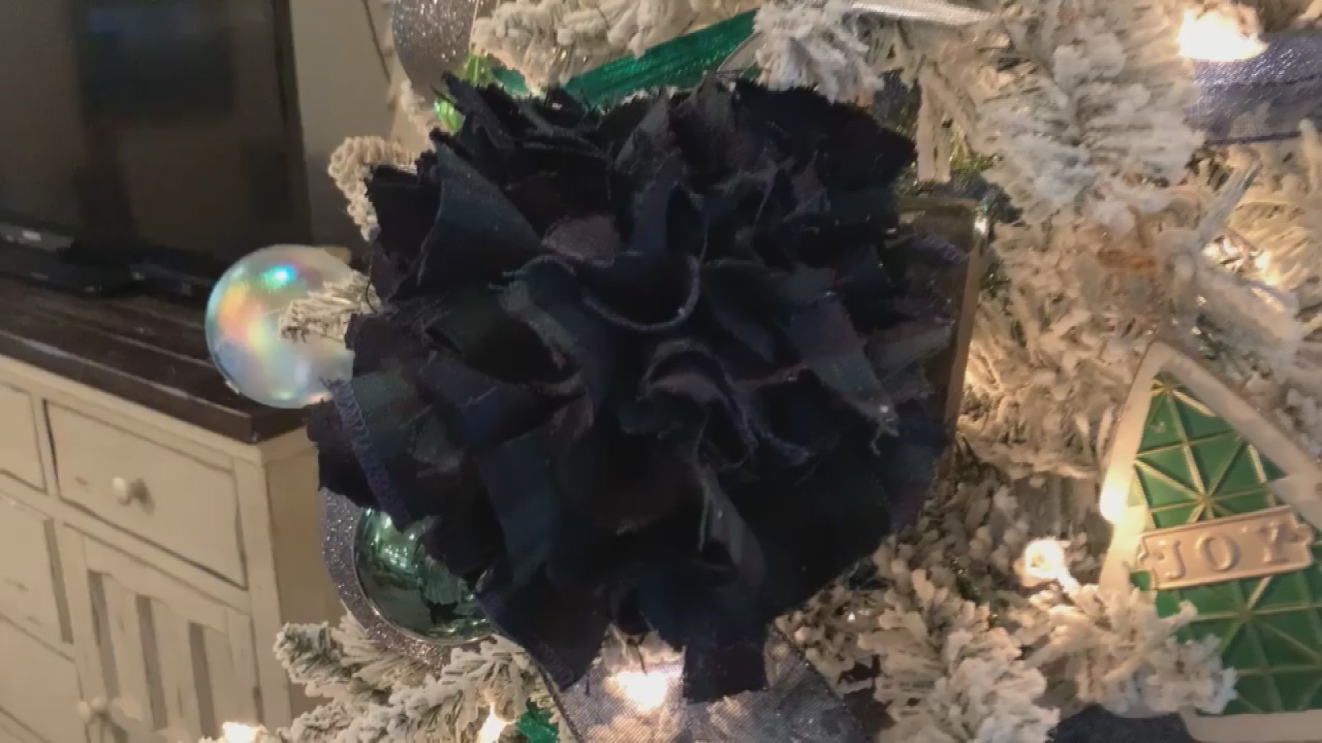 Do you have any old or unused clothes laying around the house? Ashley King shows us how to transform it into a cool memento for your tree!