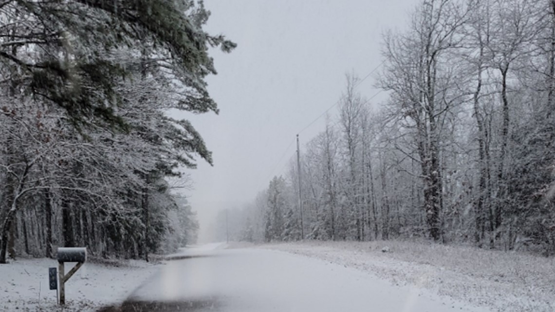 Snowfall across Arkansas thv11