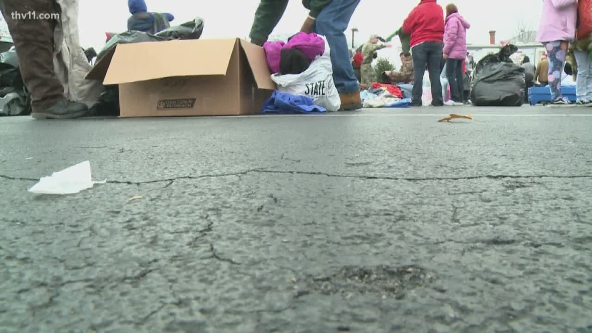 Santa came to Little Rock a little early this year-- with gifts for people in need.