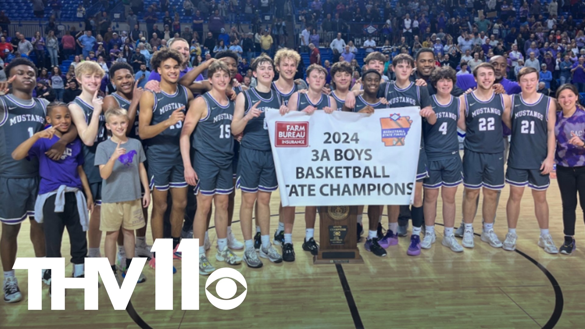 Lane Baxter and Sam Maddox scored 16 points each to help Central Arkansas Christian win the Class 3A boys basketball state championship.