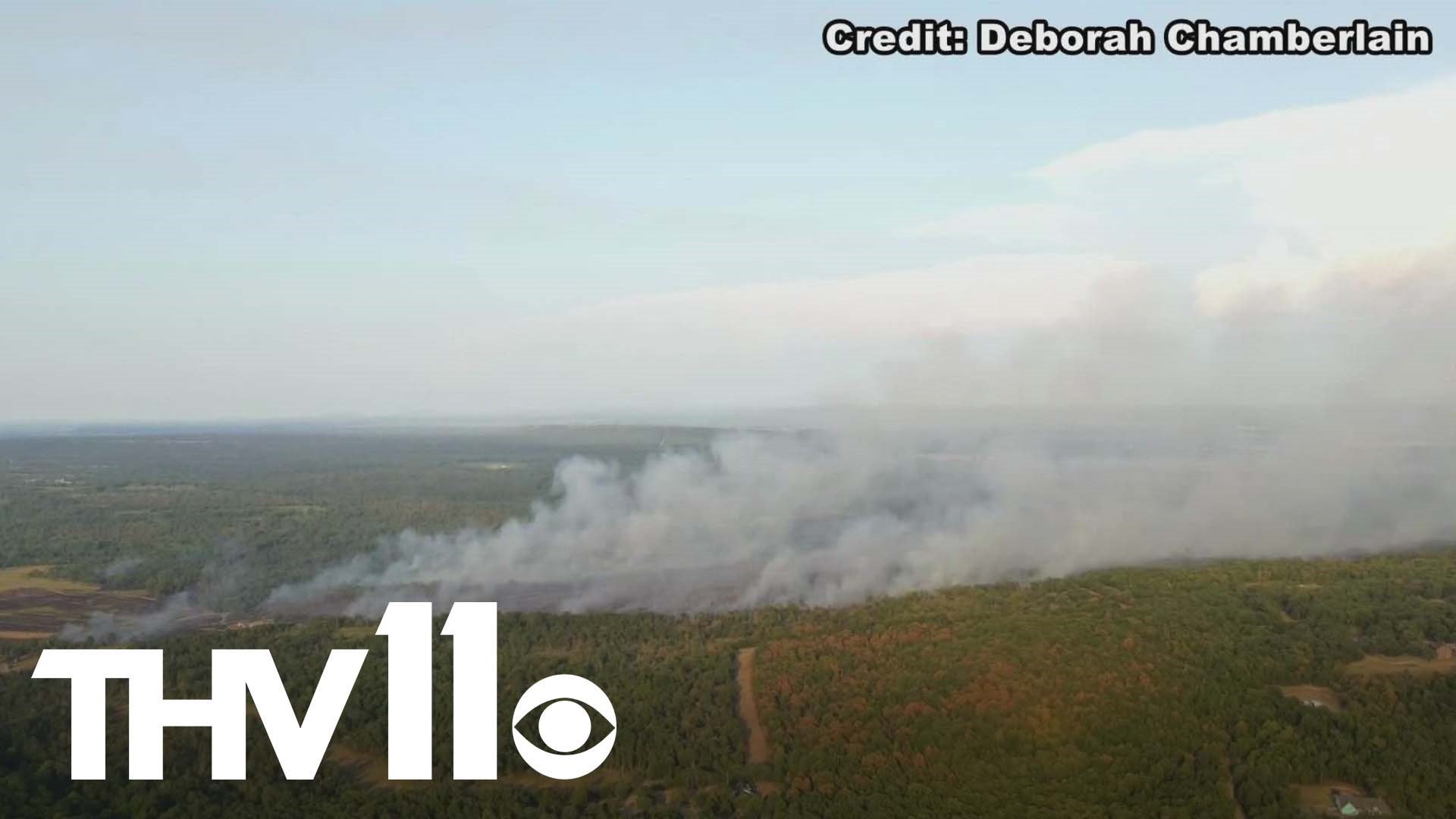 Many Arkansans were forced to evacuate as emergency crews worked to put out a grassfire that spread from Fort Chaffee to Greenwood.