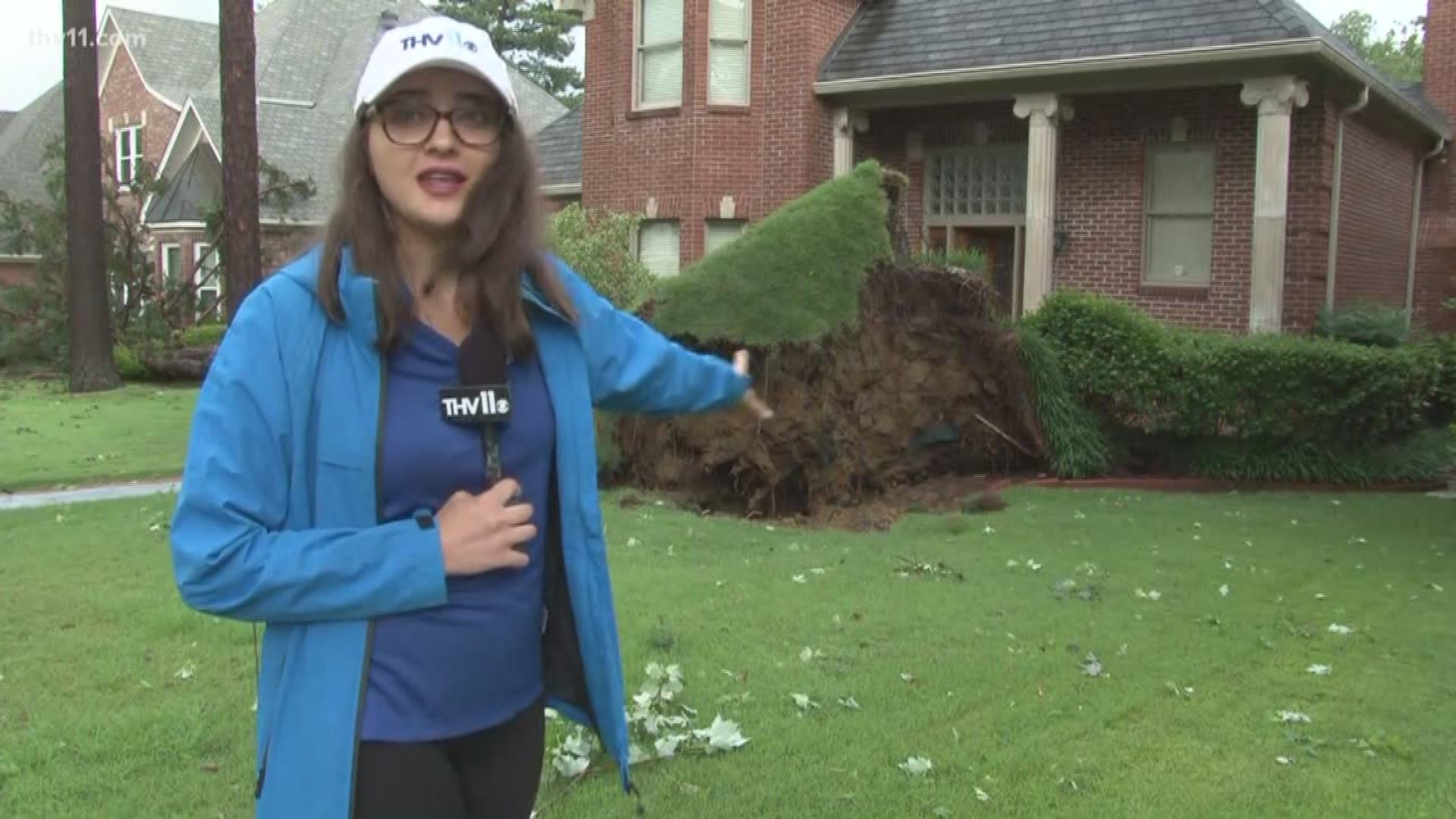 A west Little Rock neighborhood saw a lot of storm damage after hurricane winds ripped through the state on July 20.