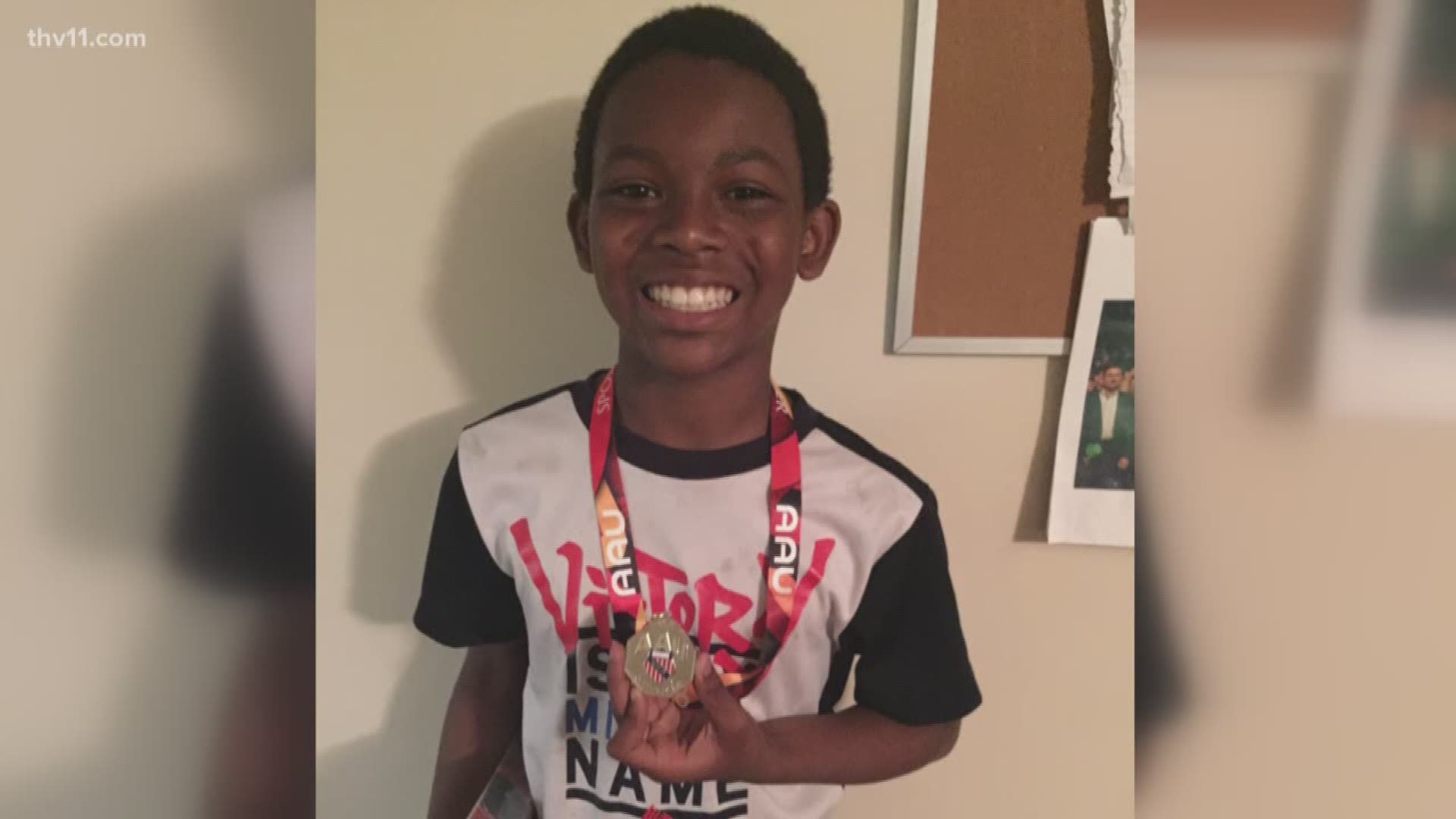 An 11 year old is representing Little Rock in the Junior Olympics next week.