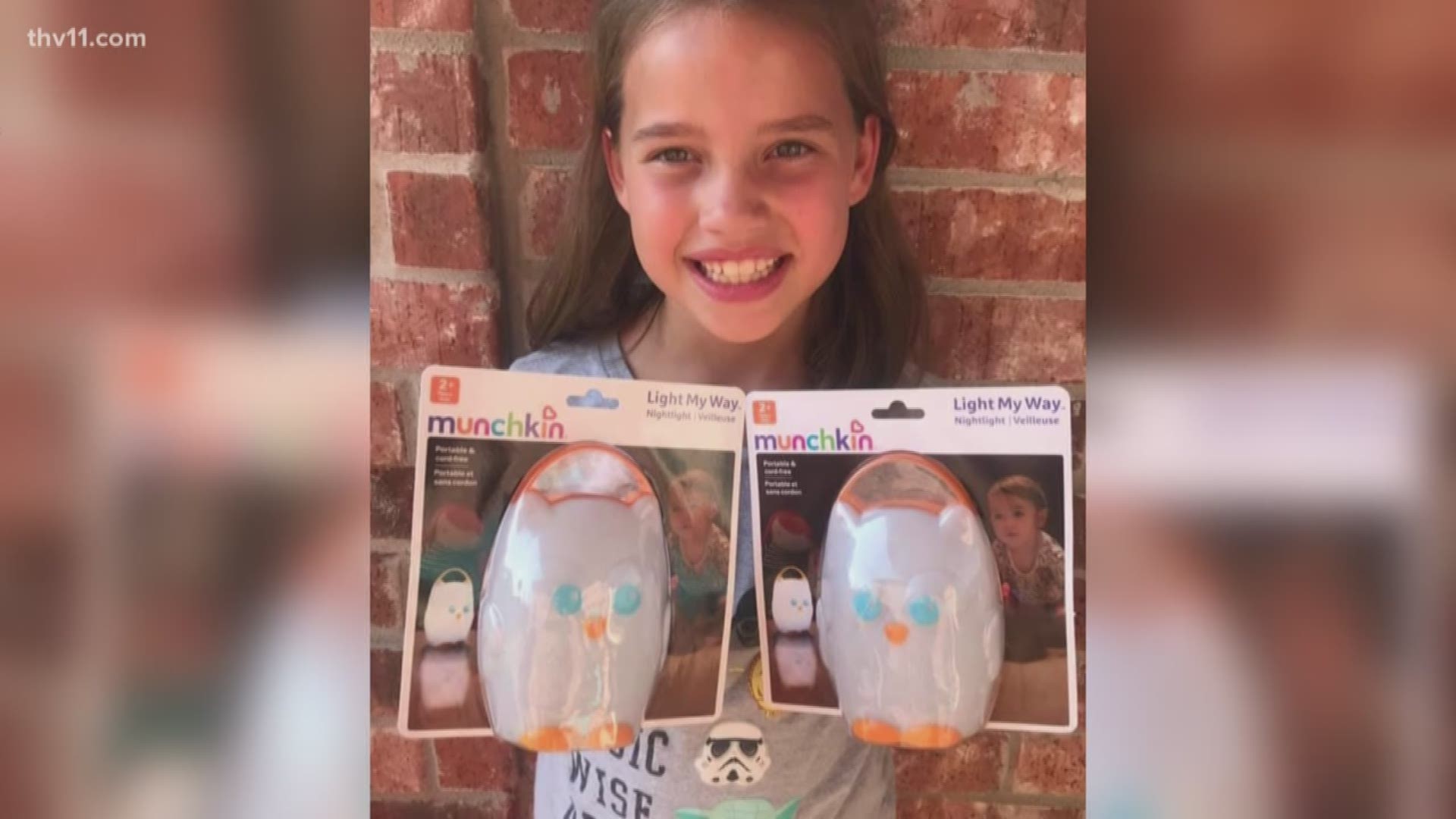 You may remember Amelia Lisowe, she's the 8-year-old from Bryant collecting night lights for foster children. Well, one company saw Ameilia's project and wanted to help.
