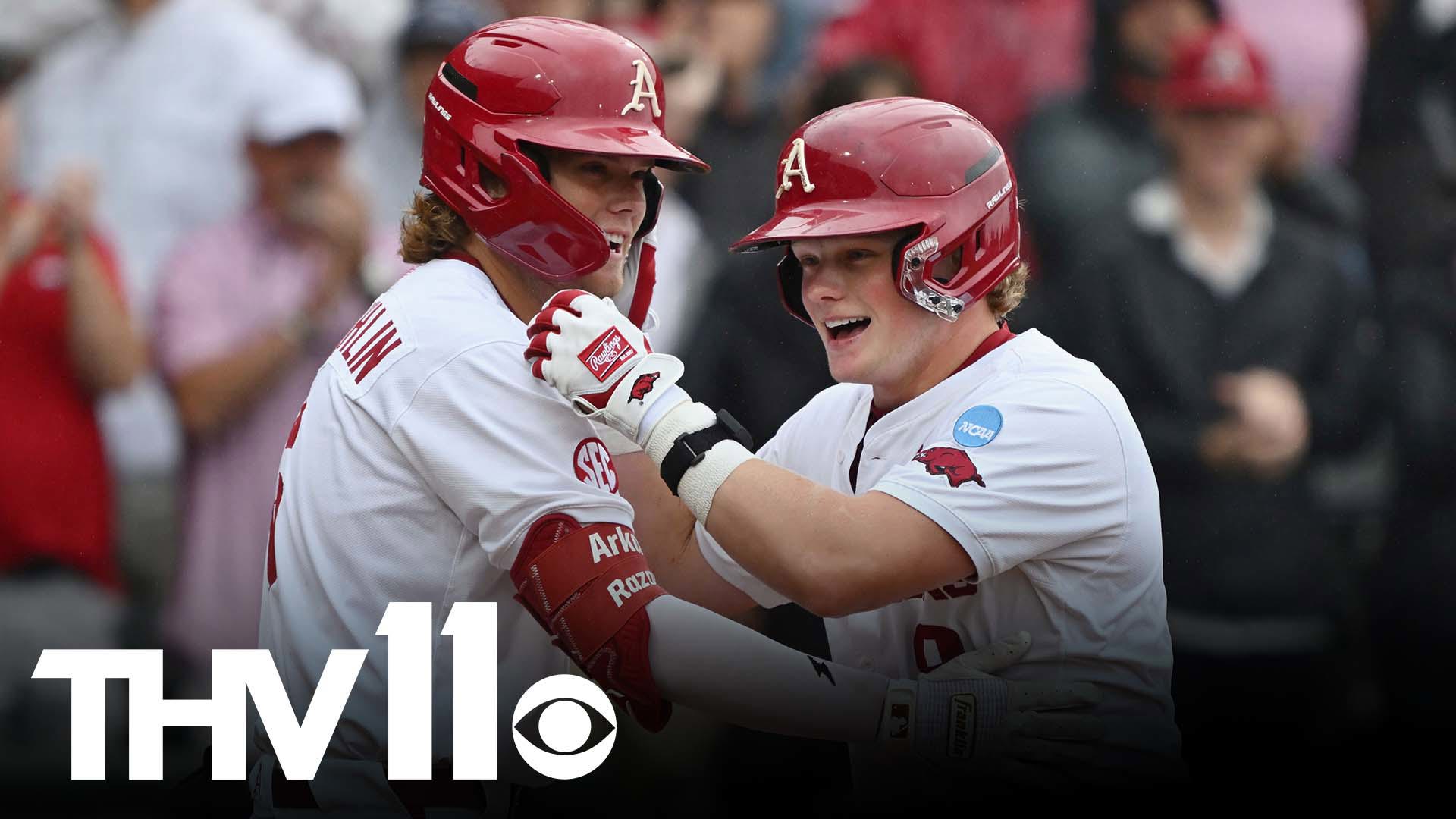 No. 5 Arkansas took down Southeast Missouri State to open play at the NCAA Fayetteville Regional.