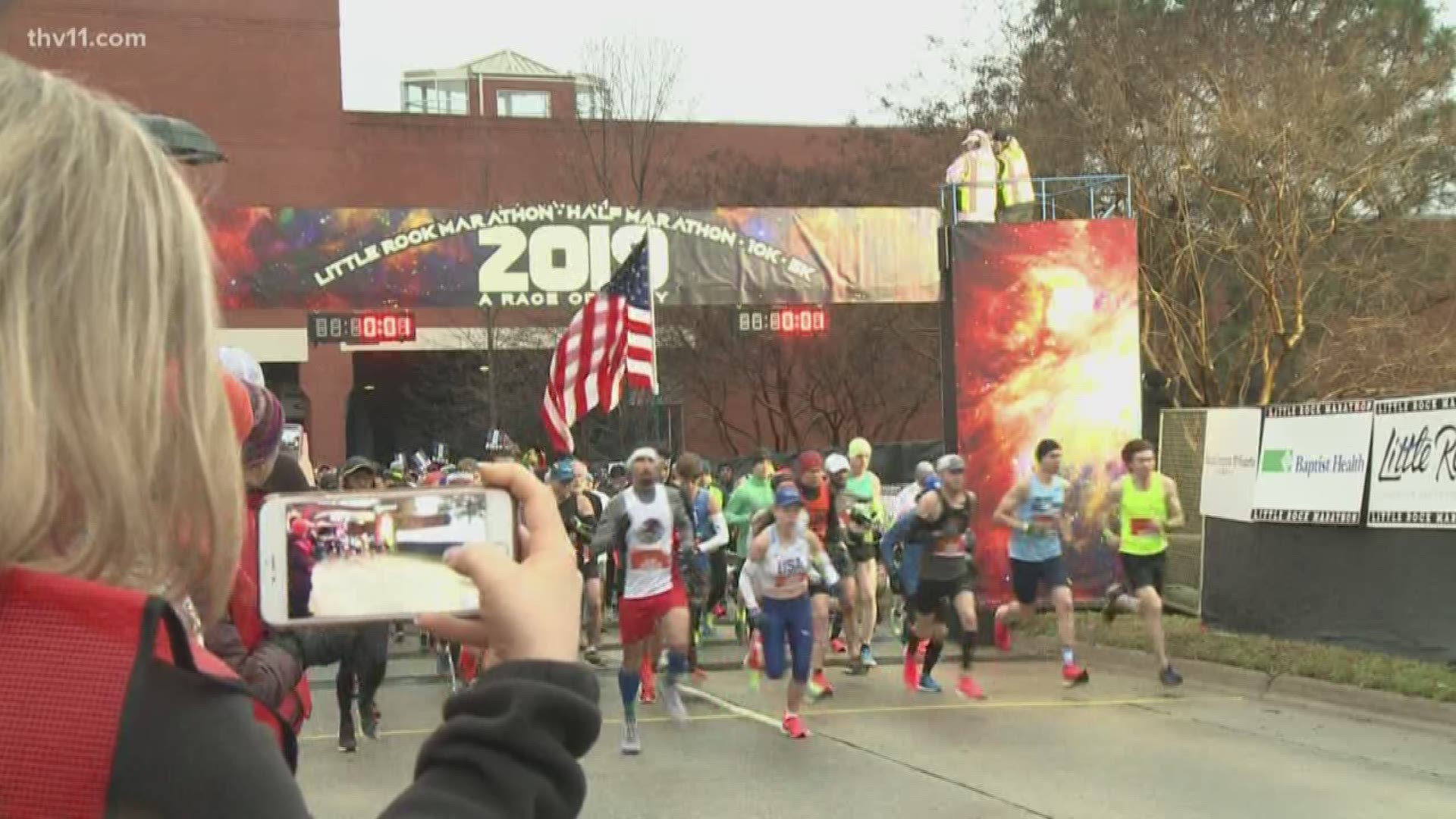 The weather was just one obstacle facing the runners this morning.