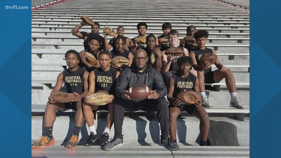 Over 100yearold footballs found under Little Rock Central stage