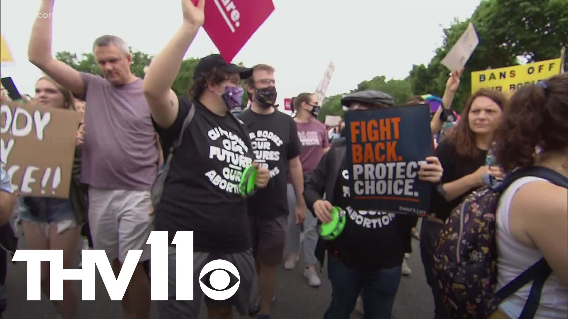 Just in Washington, thousands of protesters gathered Saturday to voice outrage over the possibility that the Supreme Court could overturn Roe vs Wade.