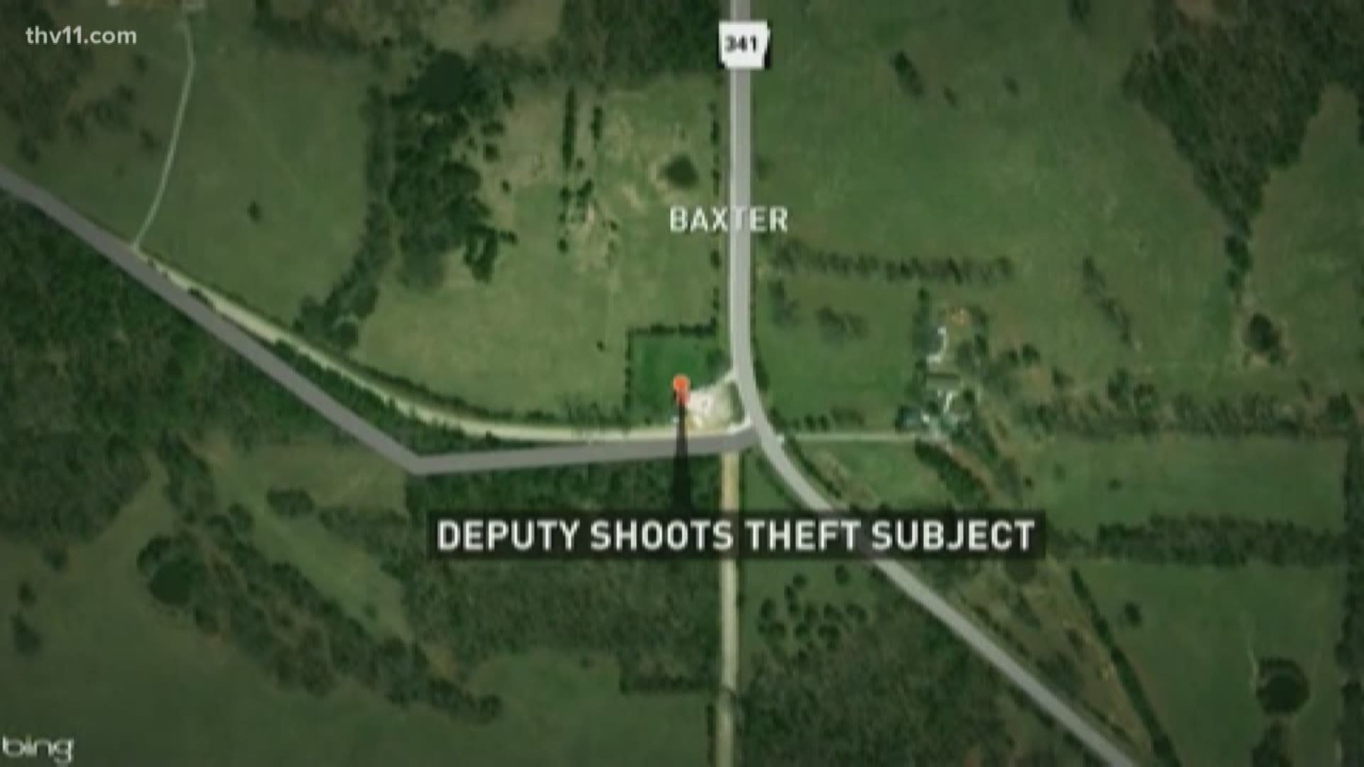 A Baxter County Deputy Sheriff shot a man Monday night in the Lone Rock area who was wanted for theft.