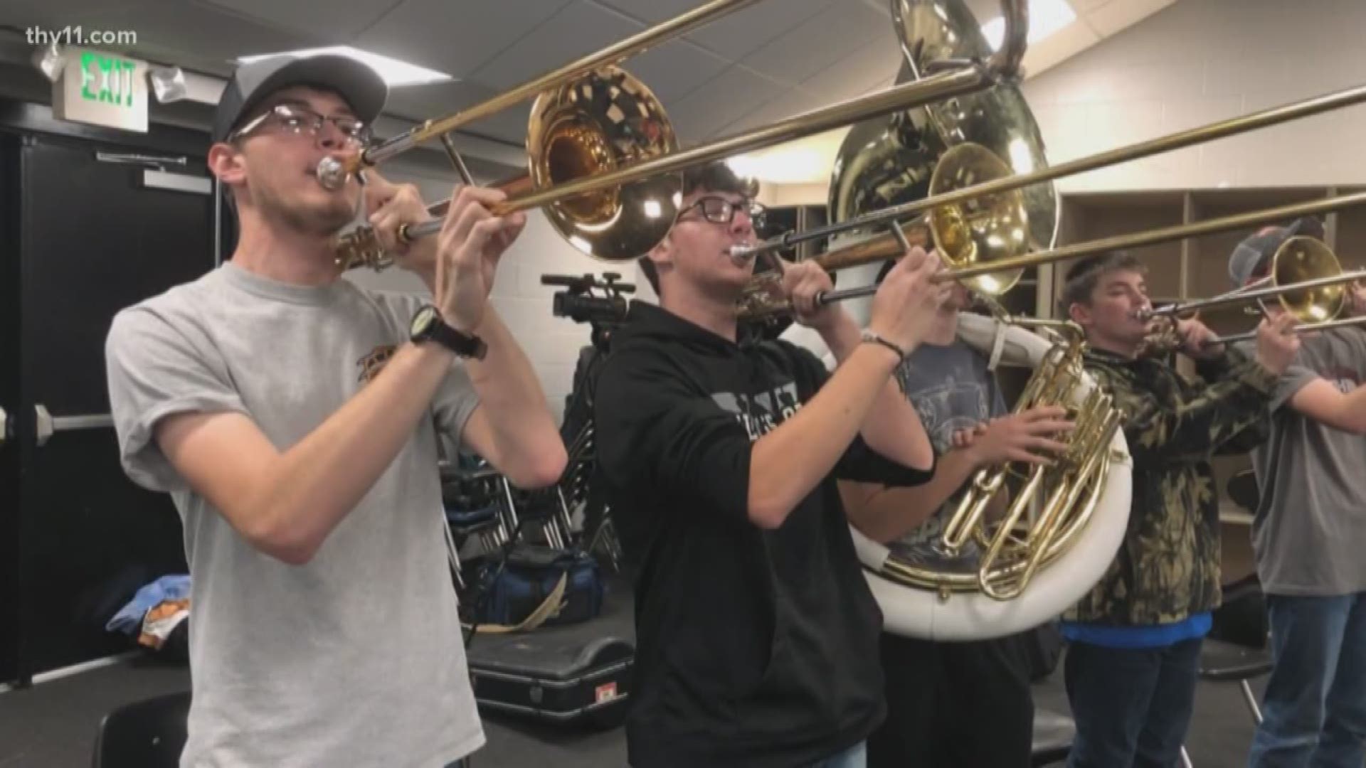 Dozens of students from a small central Arkansas high school will get to show off their talents at one of the biggest football events of the year.