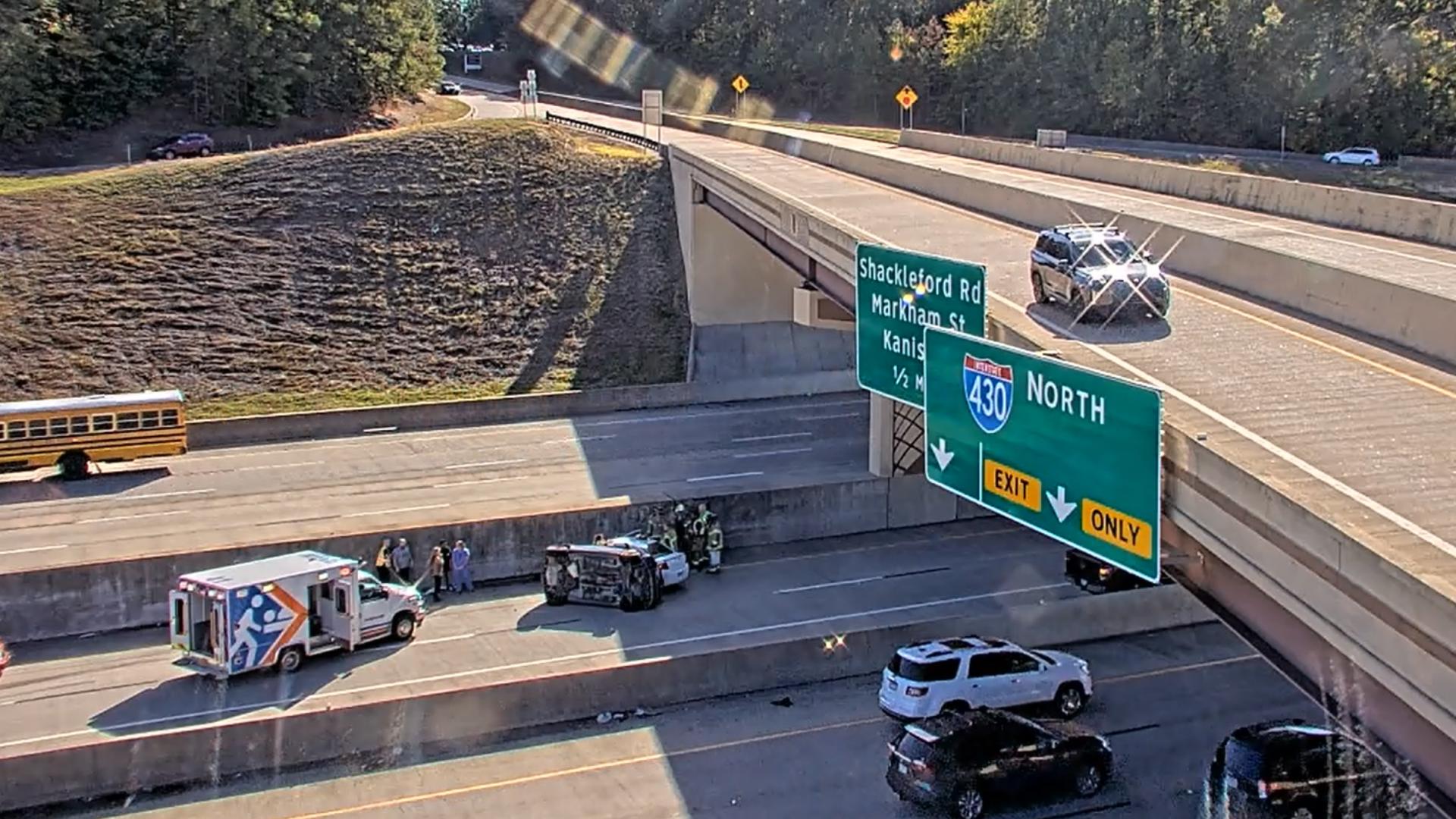 Traffic cleared along I-630 after rollover accident in Little Rock ...