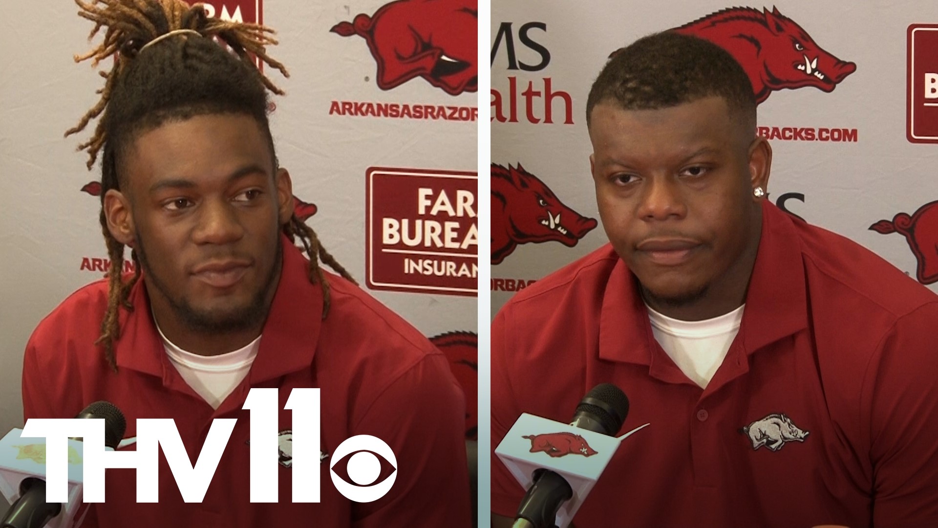 Arkansas players KJ Jefferson, Jaedon Wilson, and Jaydon Johnson share their thoughts on the Hogs' 56-13 victory over Western Carolina in Little Rock.