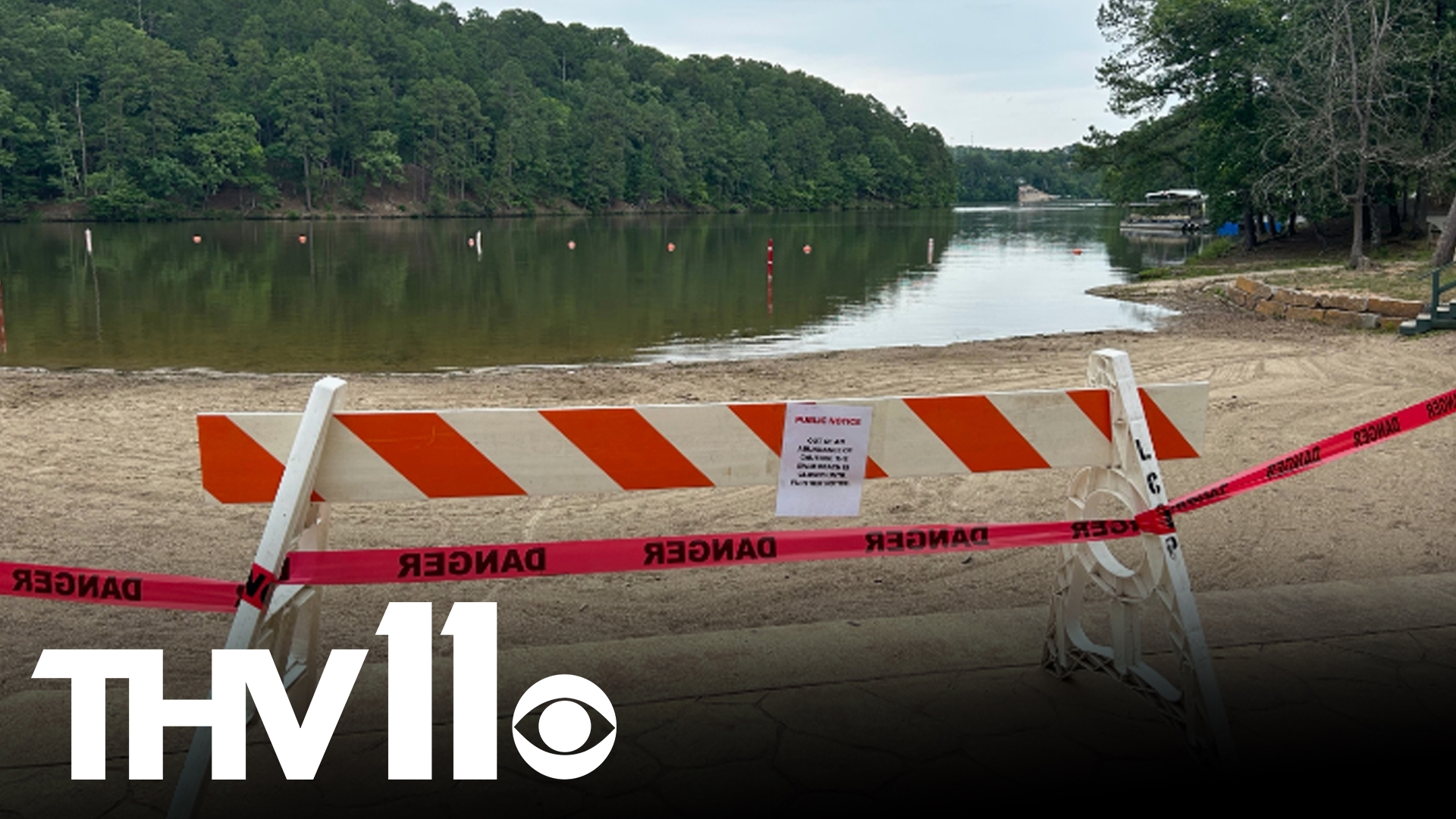 Officials with Arkansas State Parks announced that the swimming beach at Lake Catherine State Park is closed until further notice.